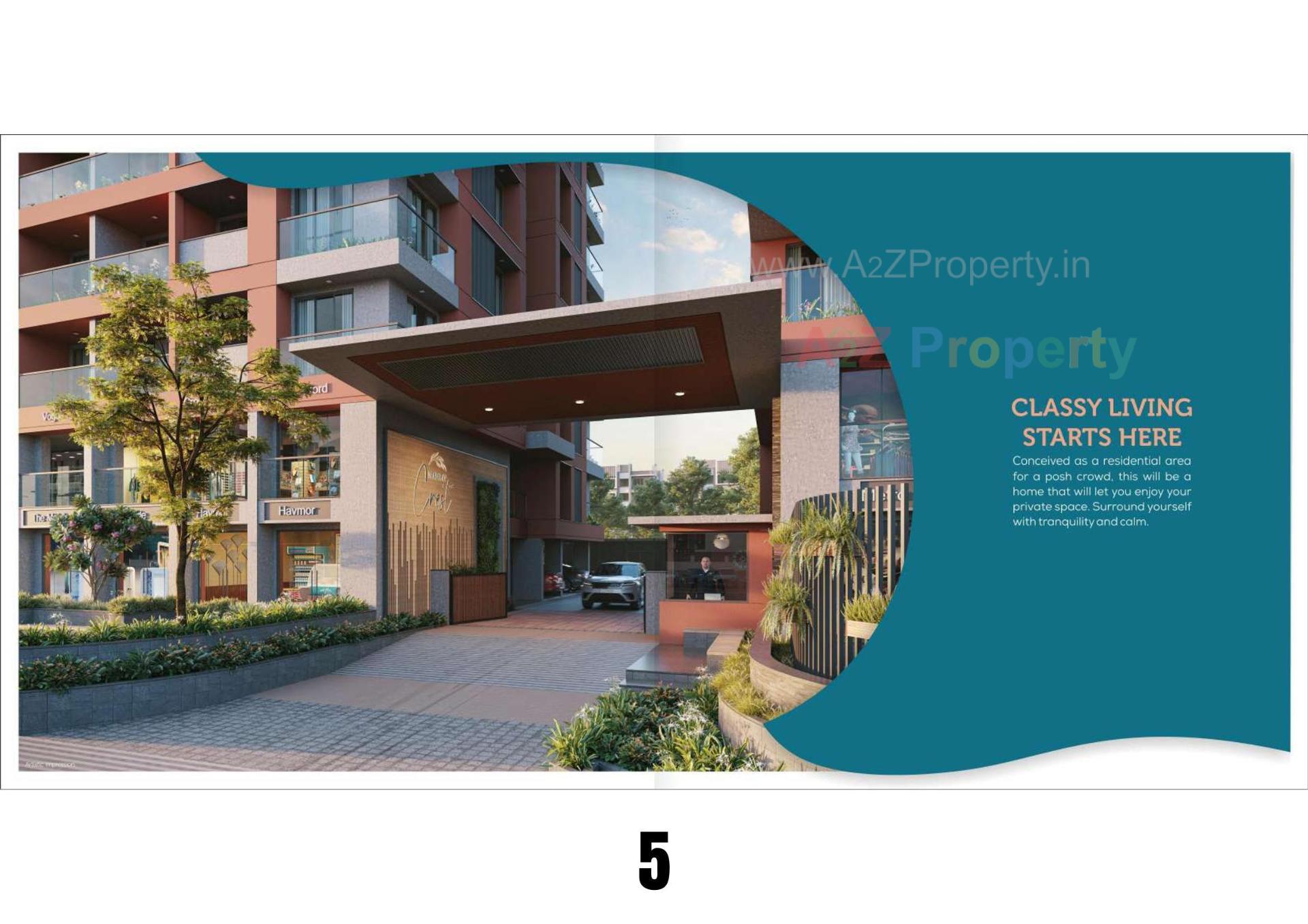 3D Elevation of real estate project Madhav Crest located at Dindoli, Surat, Gujarat