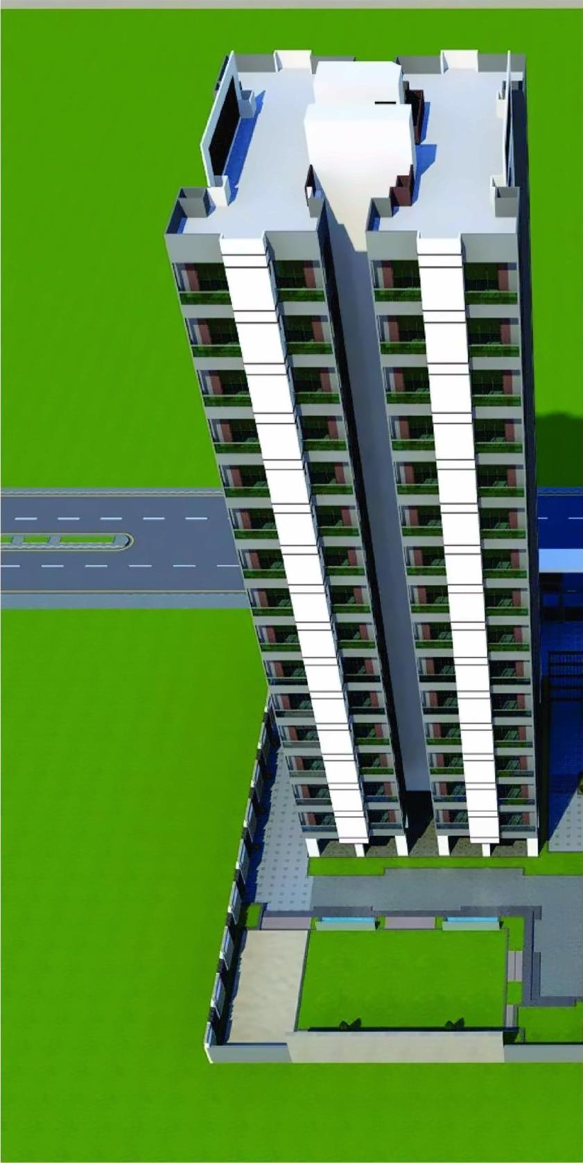 3D Elevation of real estate project Madhav Elegance located at Jahangir-pura, Surat, Gujarat