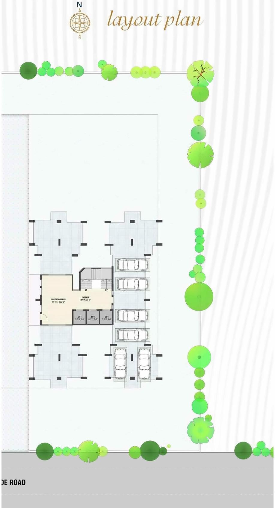 Layout of real estate project Madhav Elegance located at Jahangir-pura, Surat, Gujarat