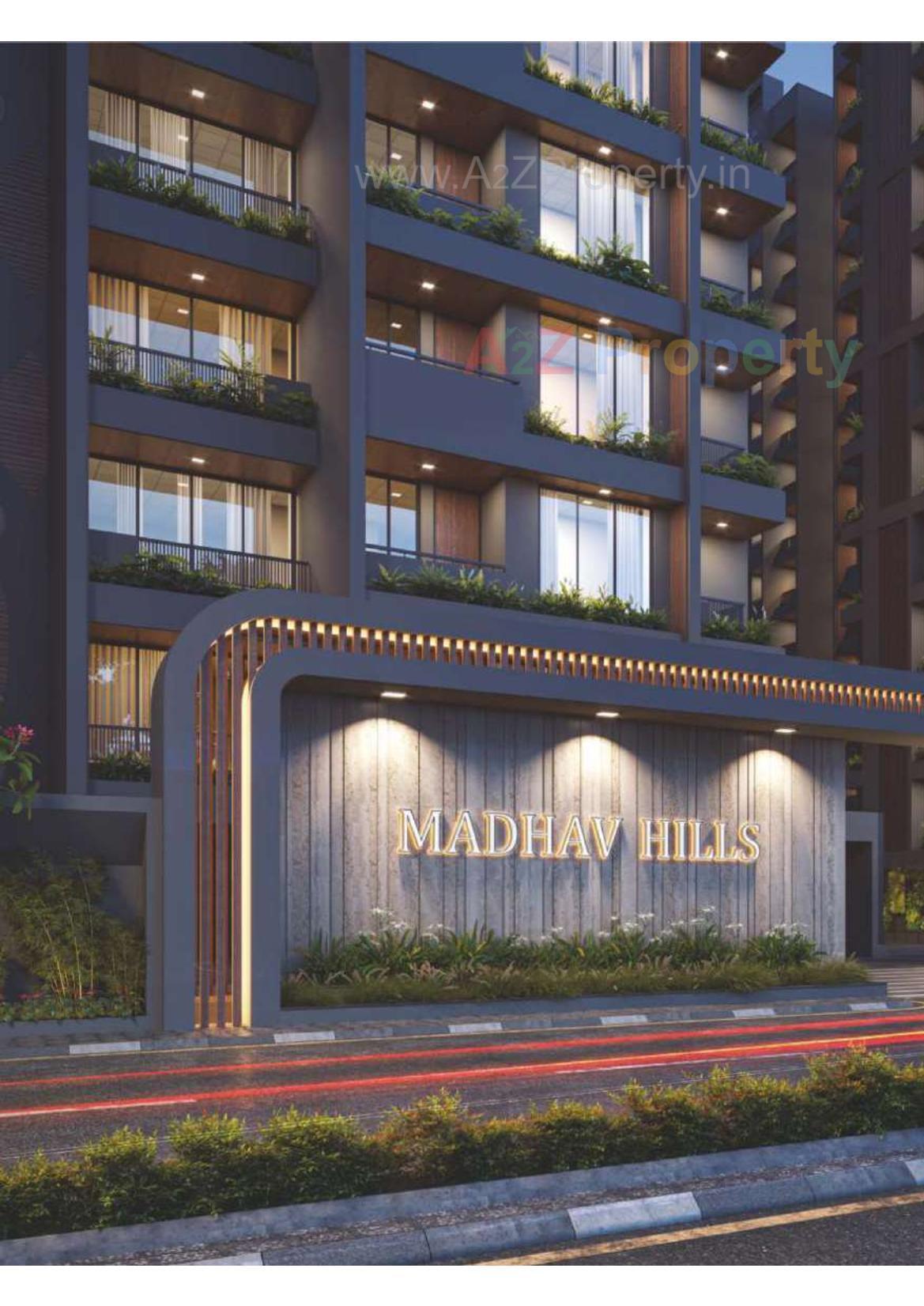 3D Elevation of real estate project Madhav Hills located at Godadara, Surat, Gujarat