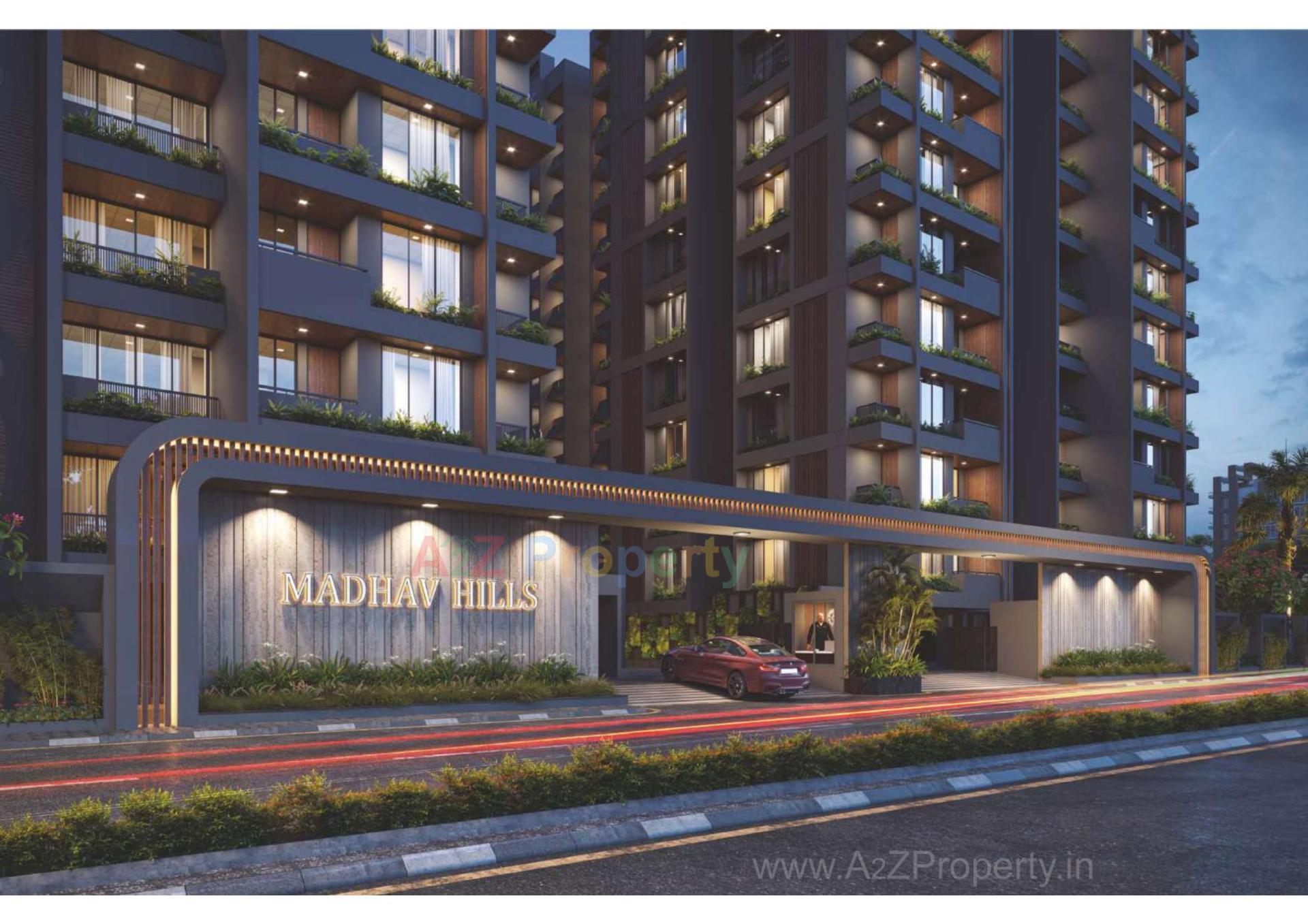 3D Elevation of real estate project Madhav Hills located at Godadara, Surat, Gujarat