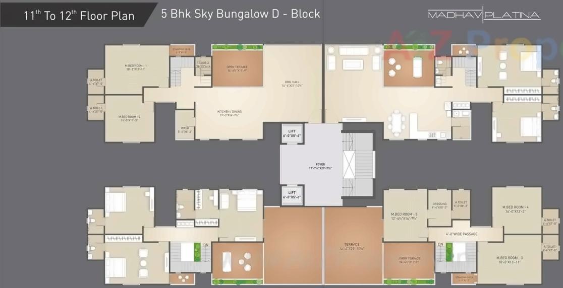 Layout of real estate project Madhav Platina located at Surat, Surat, Gujarat