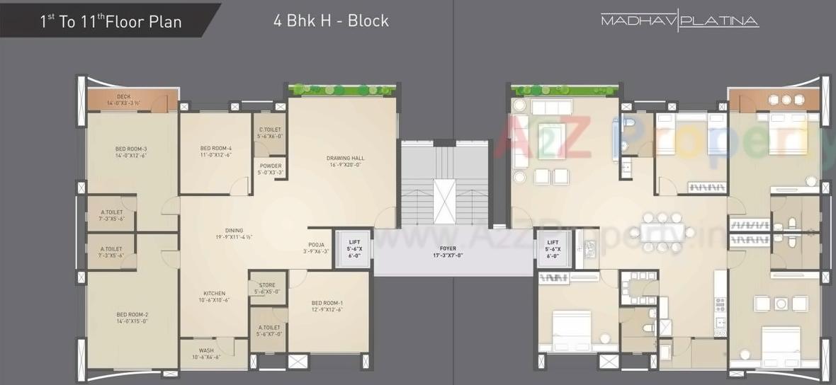 Layout of real estate project Madhav Platina located at Surat, Surat, Gujarat