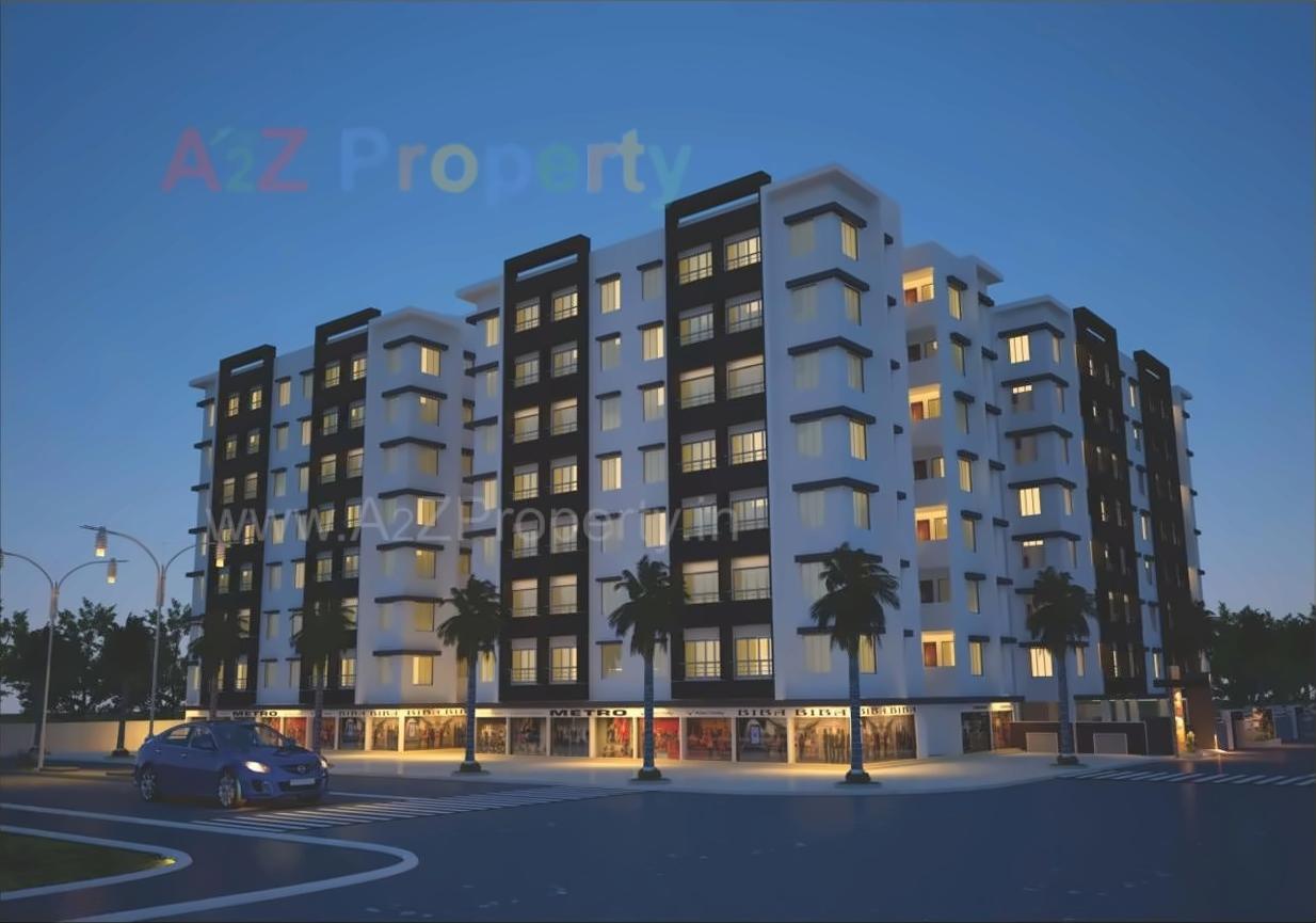 3D Elevation of real estate project Madhav Residency located at Dindoli, Surat, Gujarat