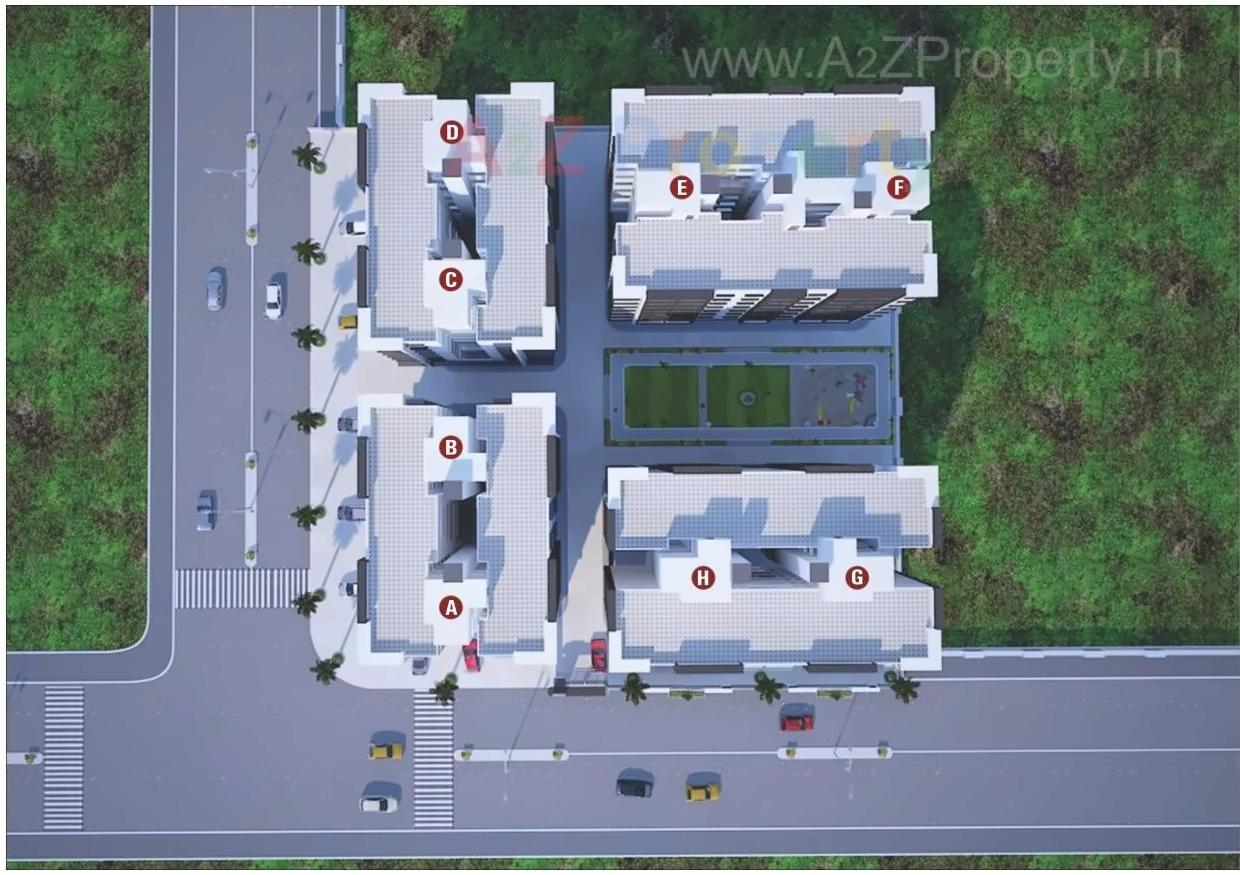 Layout of real estate project Madhav Residency located at Dindoli, Surat, Gujarat