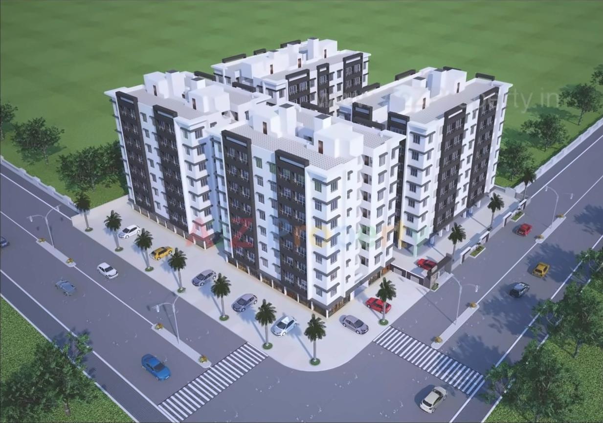 3D Elevation of real estate project Madhav Residency located at Dindoli, Surat, Gujarat