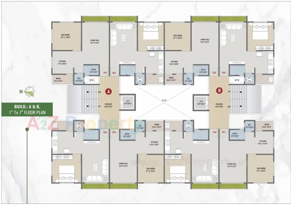 Layout of real estate project Madhav Residency located at Dindoli, Surat, Gujarat