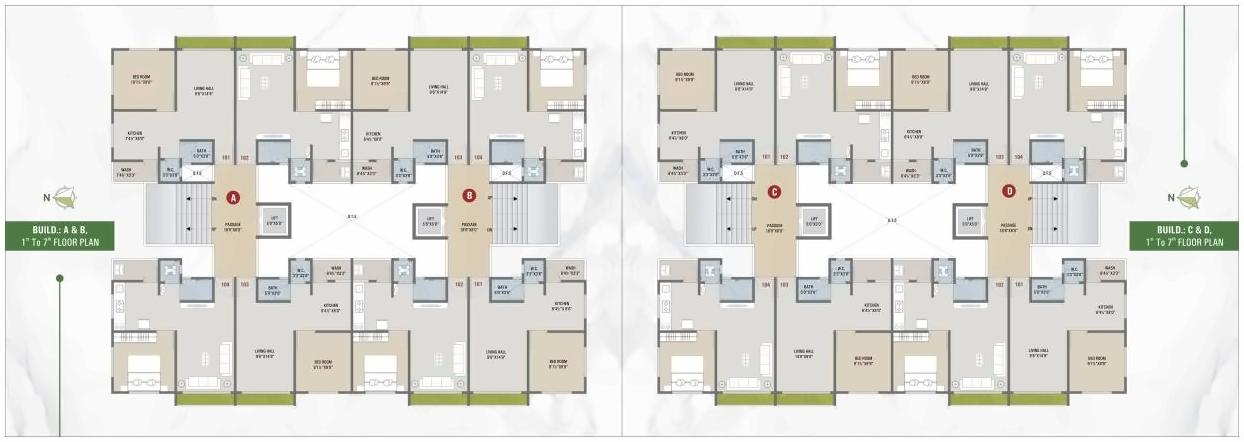 Layout of real estate project Madhav Residency located at Dindoli, Surat, Gujarat