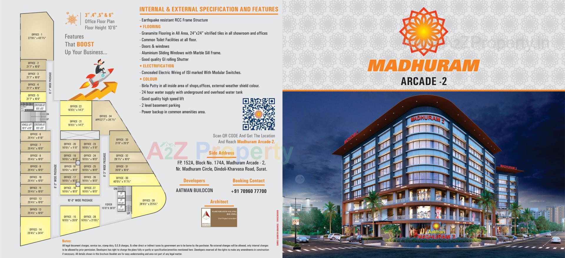  of real estate project Madhuram Arcade located at Surat, Surat, Gujarat