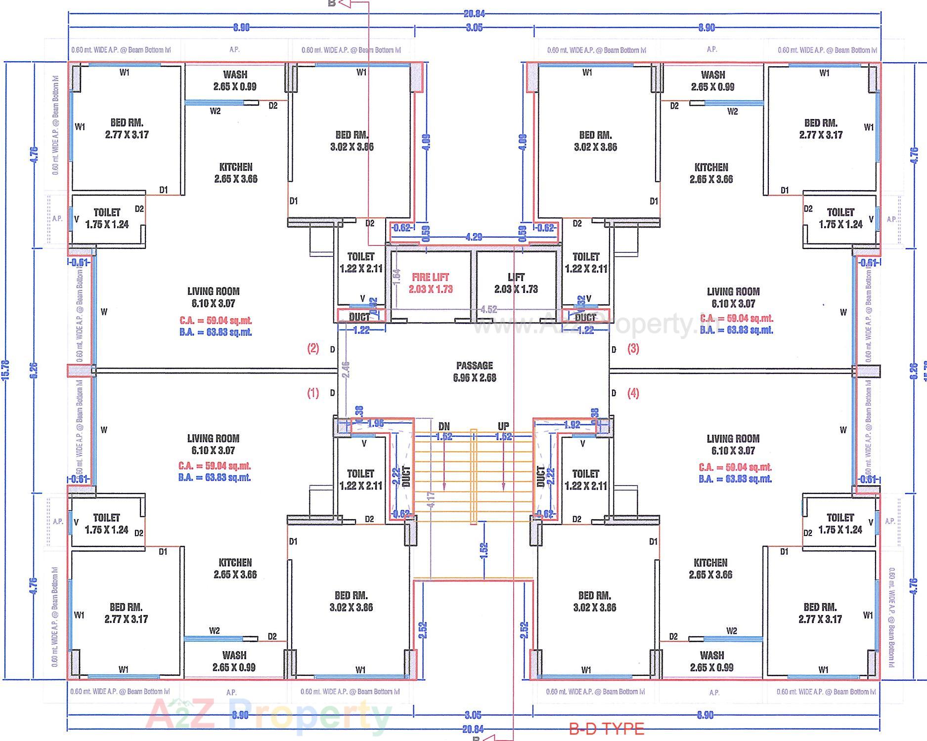 Layout of real estate project Mahan Residency located at Puna, Surat, Gujarat