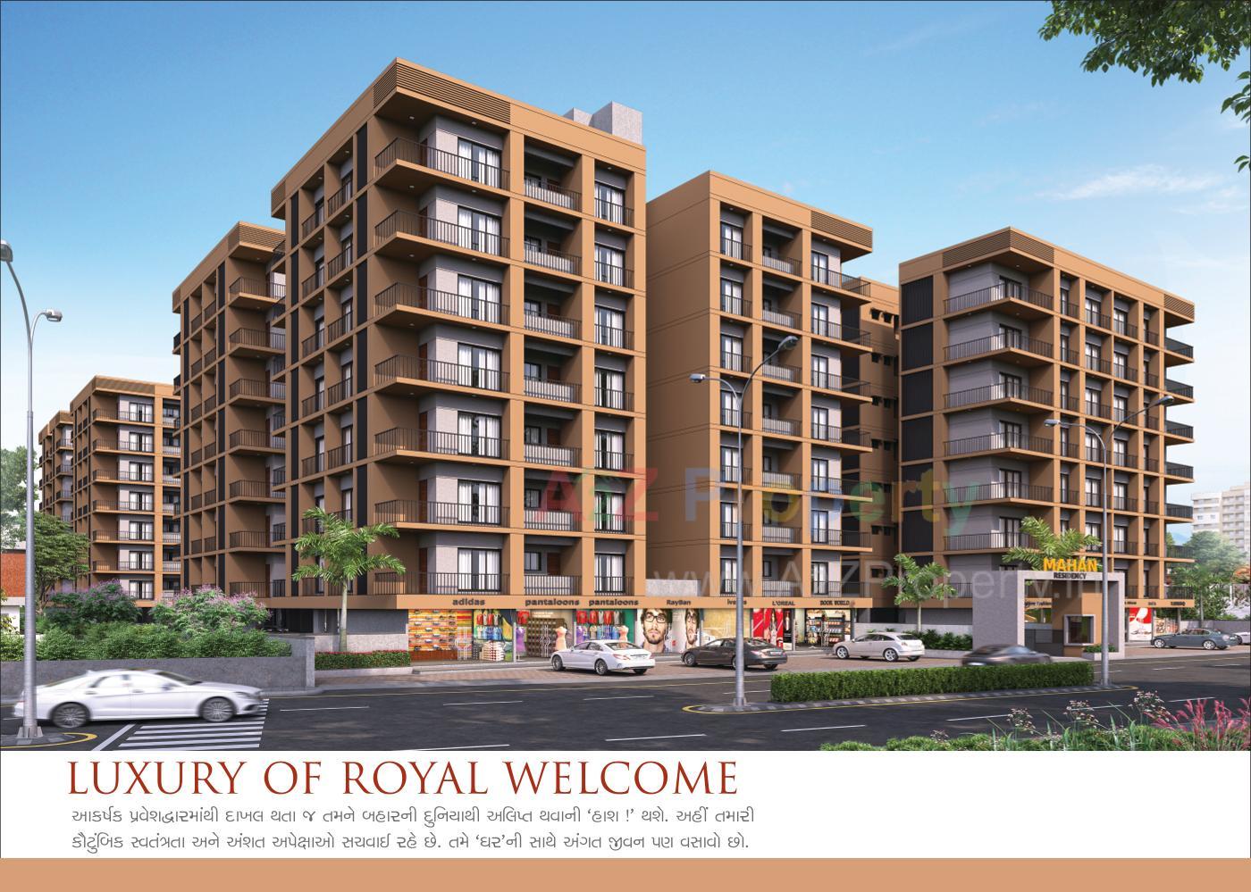 3D Elevation of real estate project Mahan Residency located at Puna, Surat, Gujarat