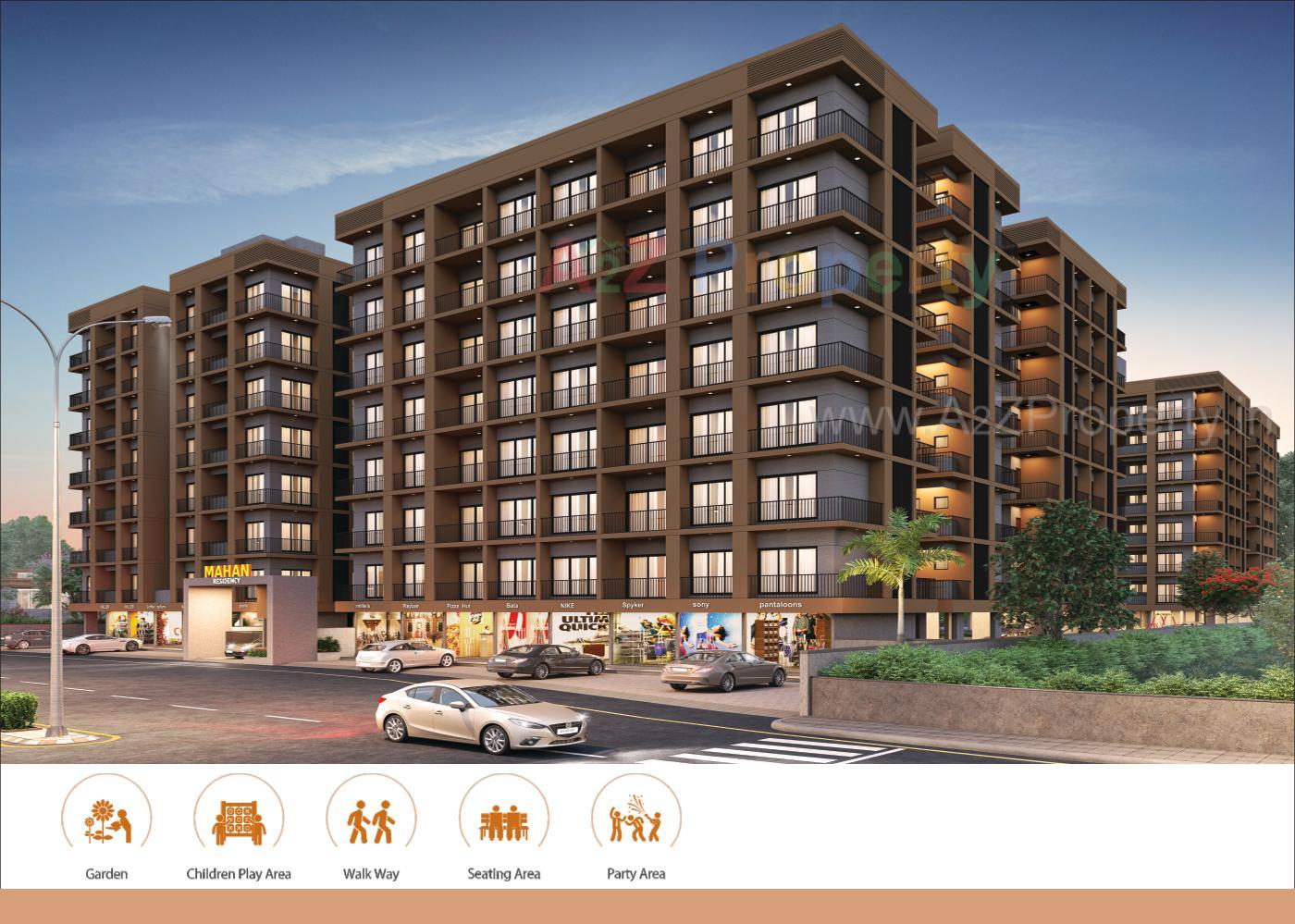 3D Elevation of real estate project Mahan Residency located at Puna, Surat, Gujarat