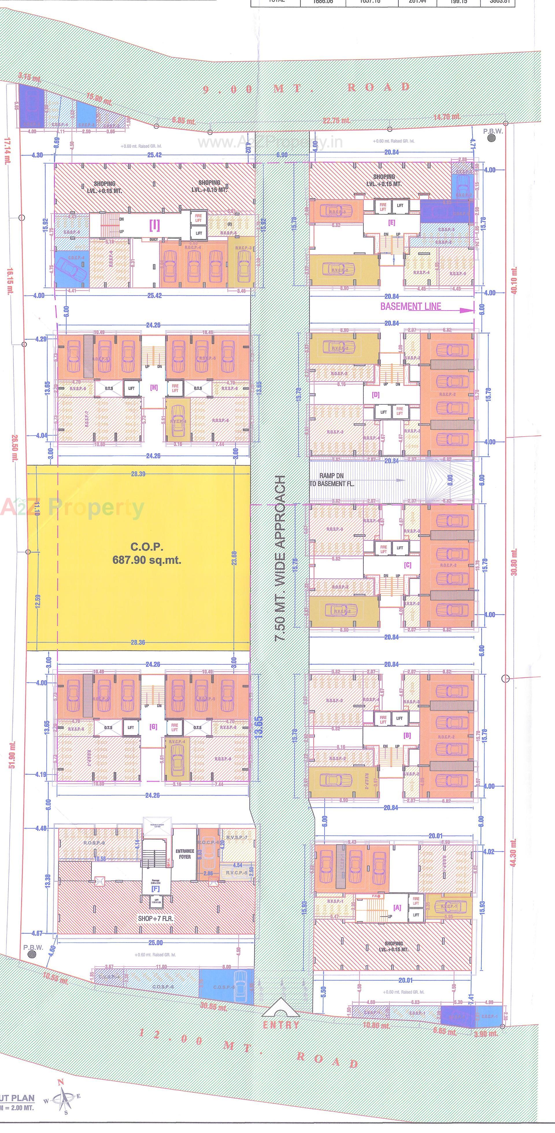 Layout of real estate project Mahan Residency located at Puna, Surat, Gujarat