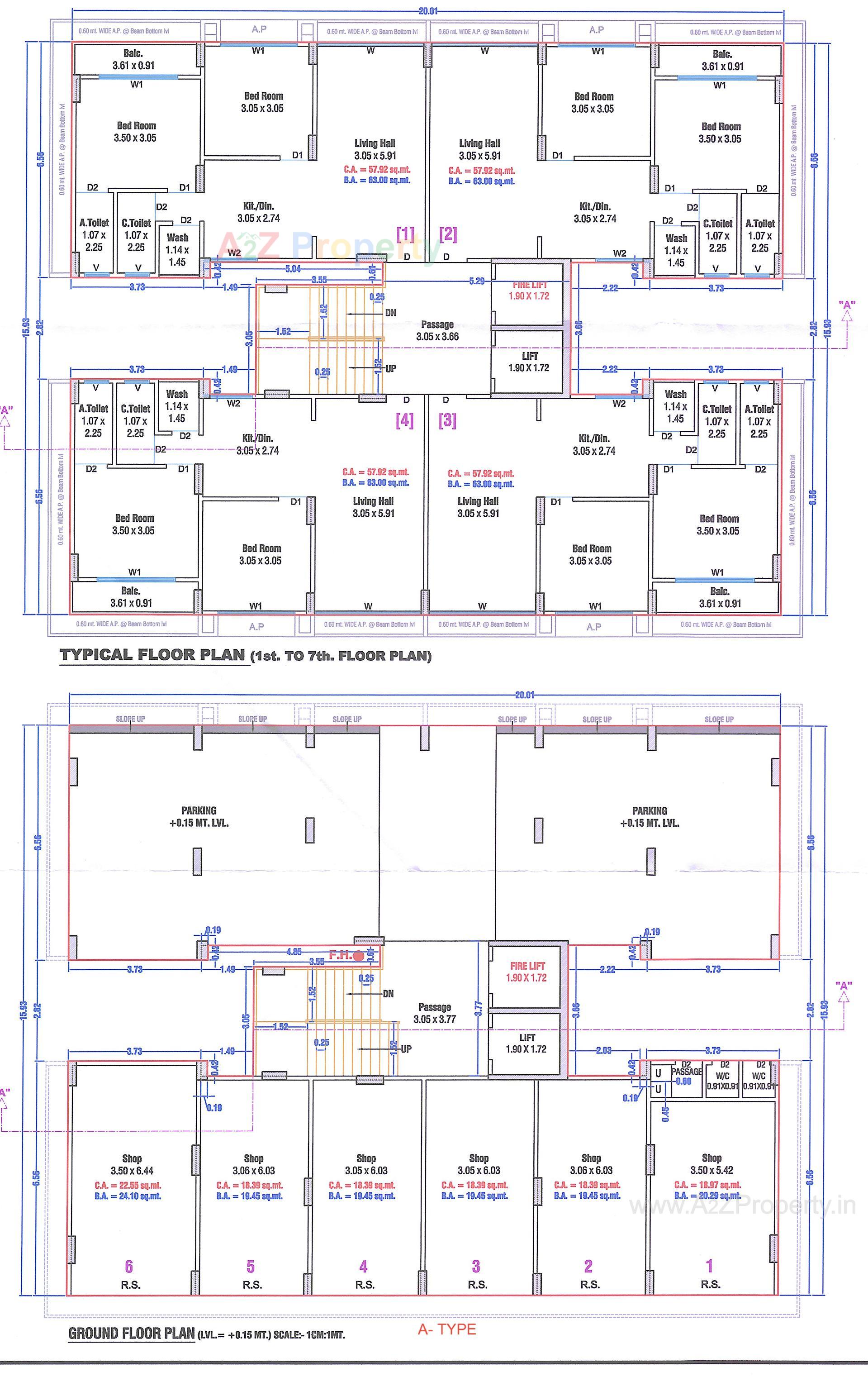 Layout of real estate project Mahan Residency located at Puna, Surat, Gujarat