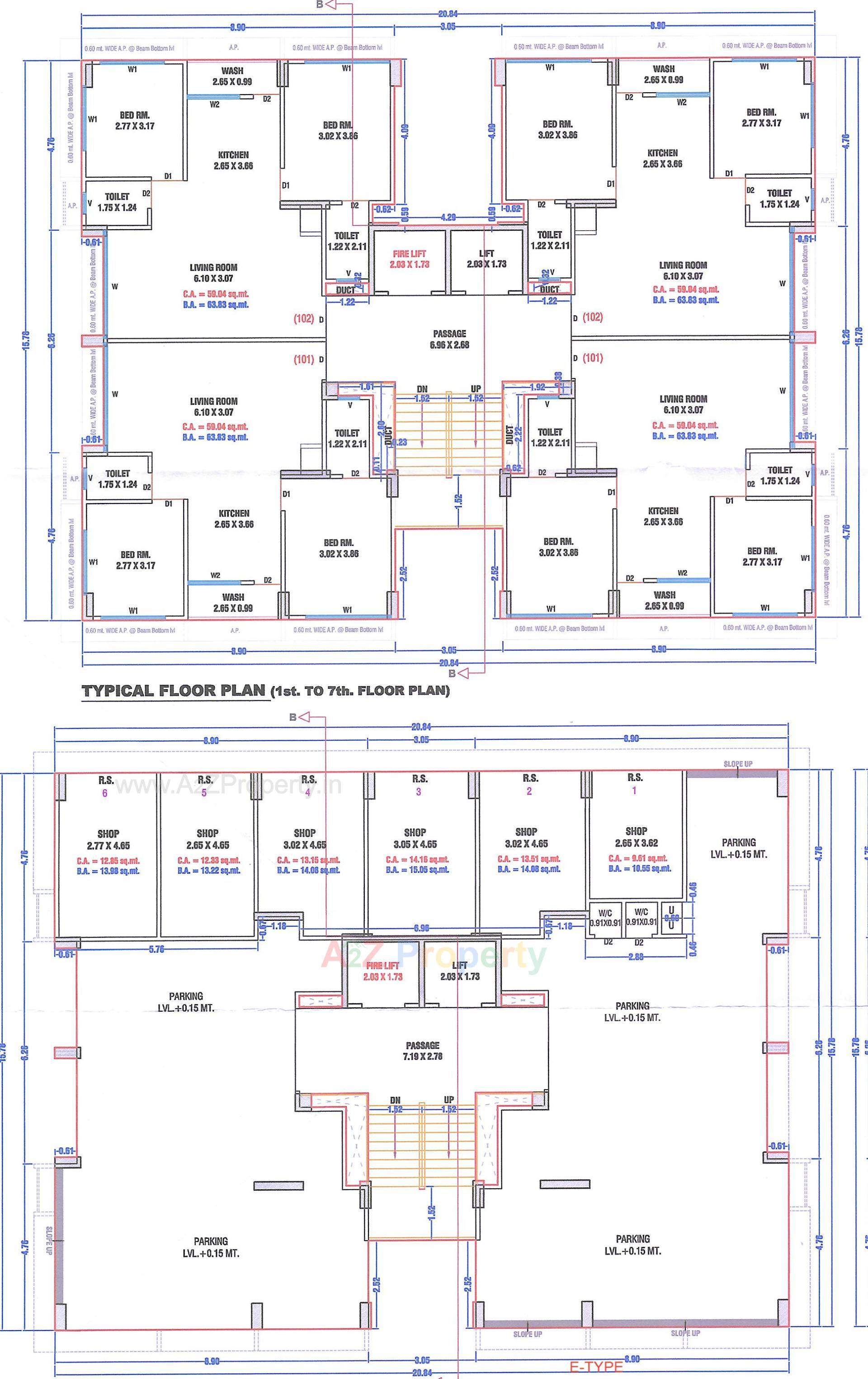 Layout of real estate project Mahan Residency located at Puna, Surat, Gujarat