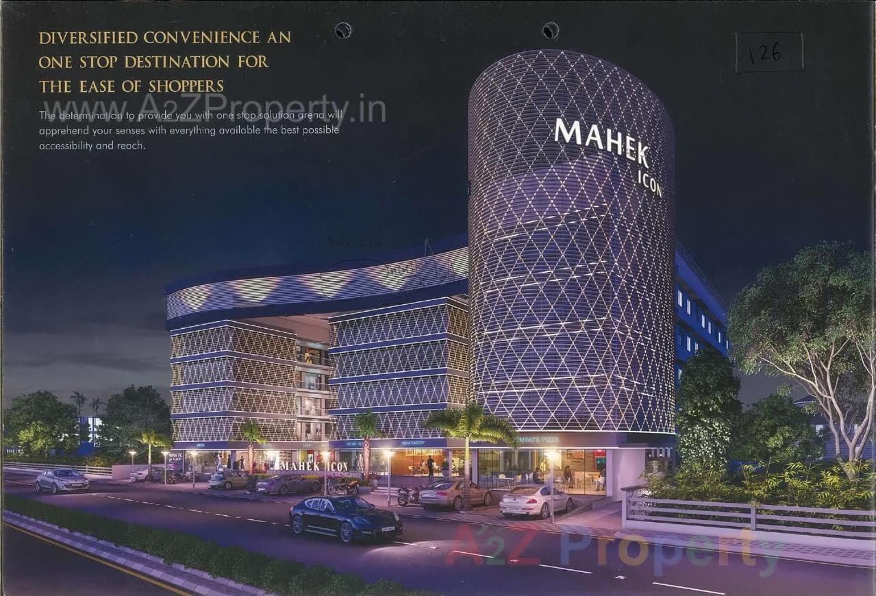 3D Elevation of real estate project Mahek Icon located at Katar, Surat, Gujarat