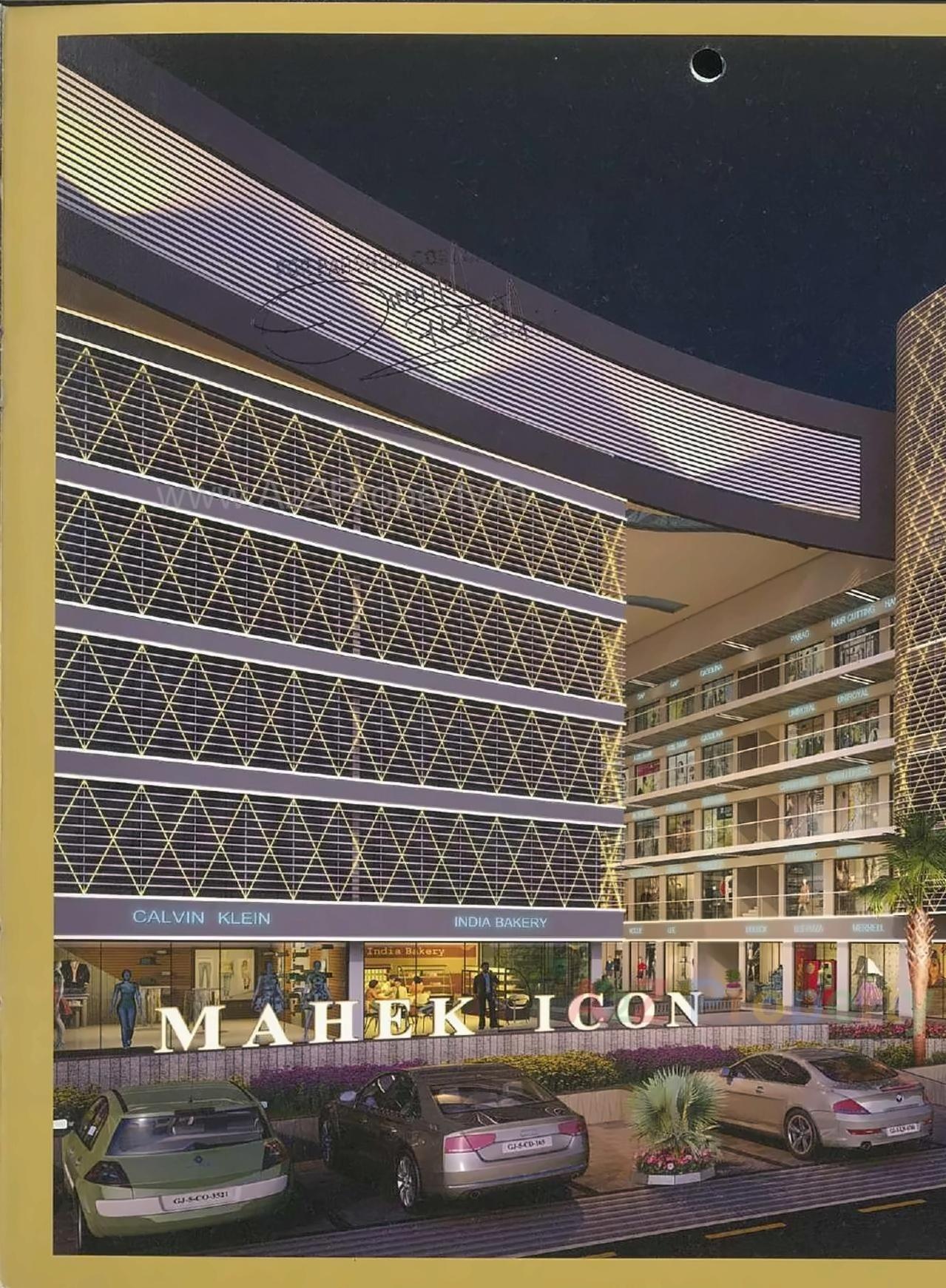 3D Elevation of real estate project Mahek Icon located at Katar, Surat, Gujarat