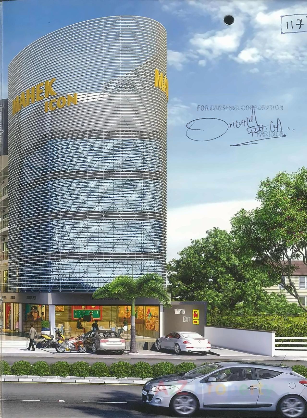 3D Elevation of real estate project Mahek Icon located at Katar, Surat, Gujarat