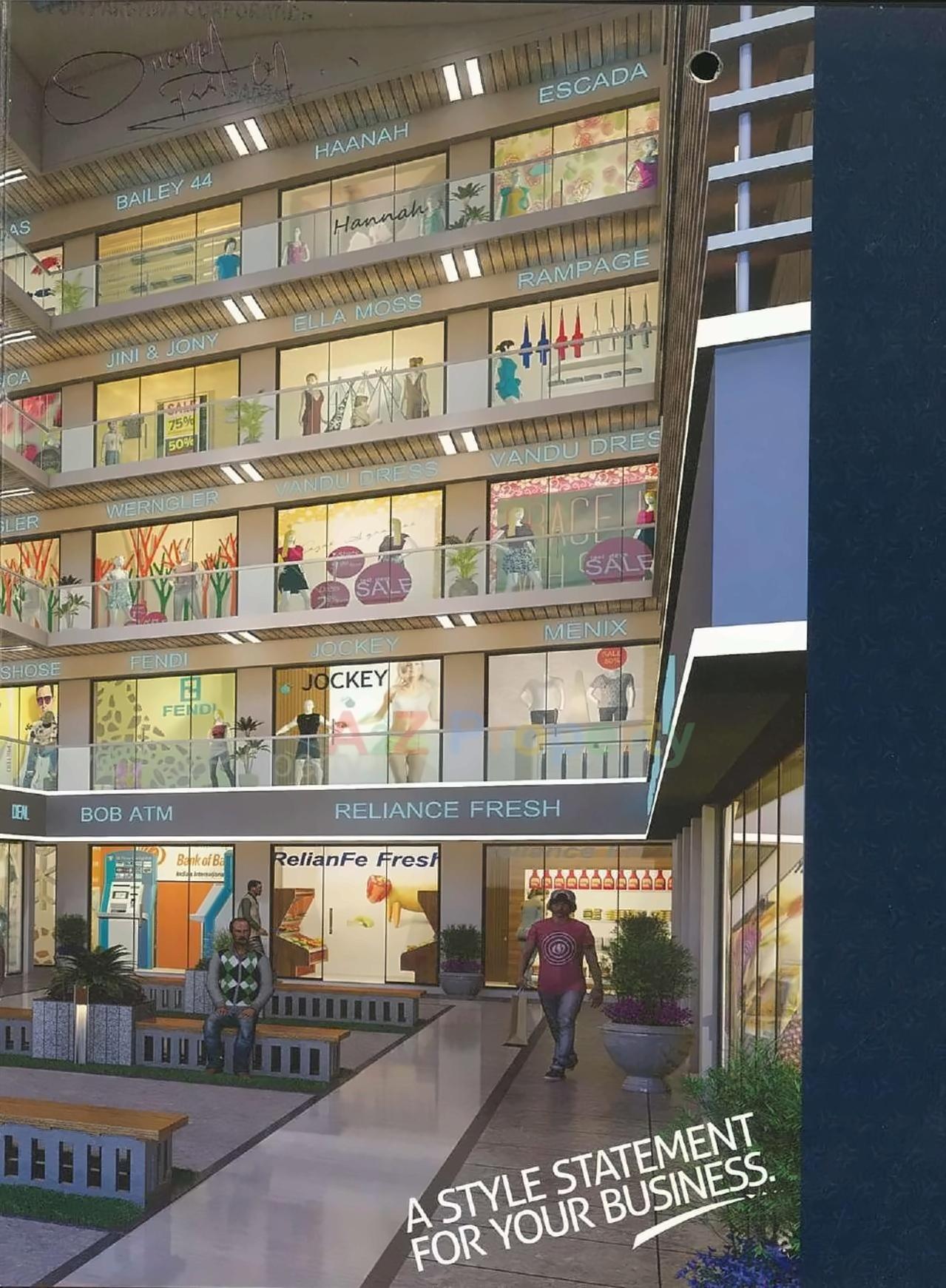 3D Elevation of real estate project Mahek Icon located at Katar, Surat, Gujarat