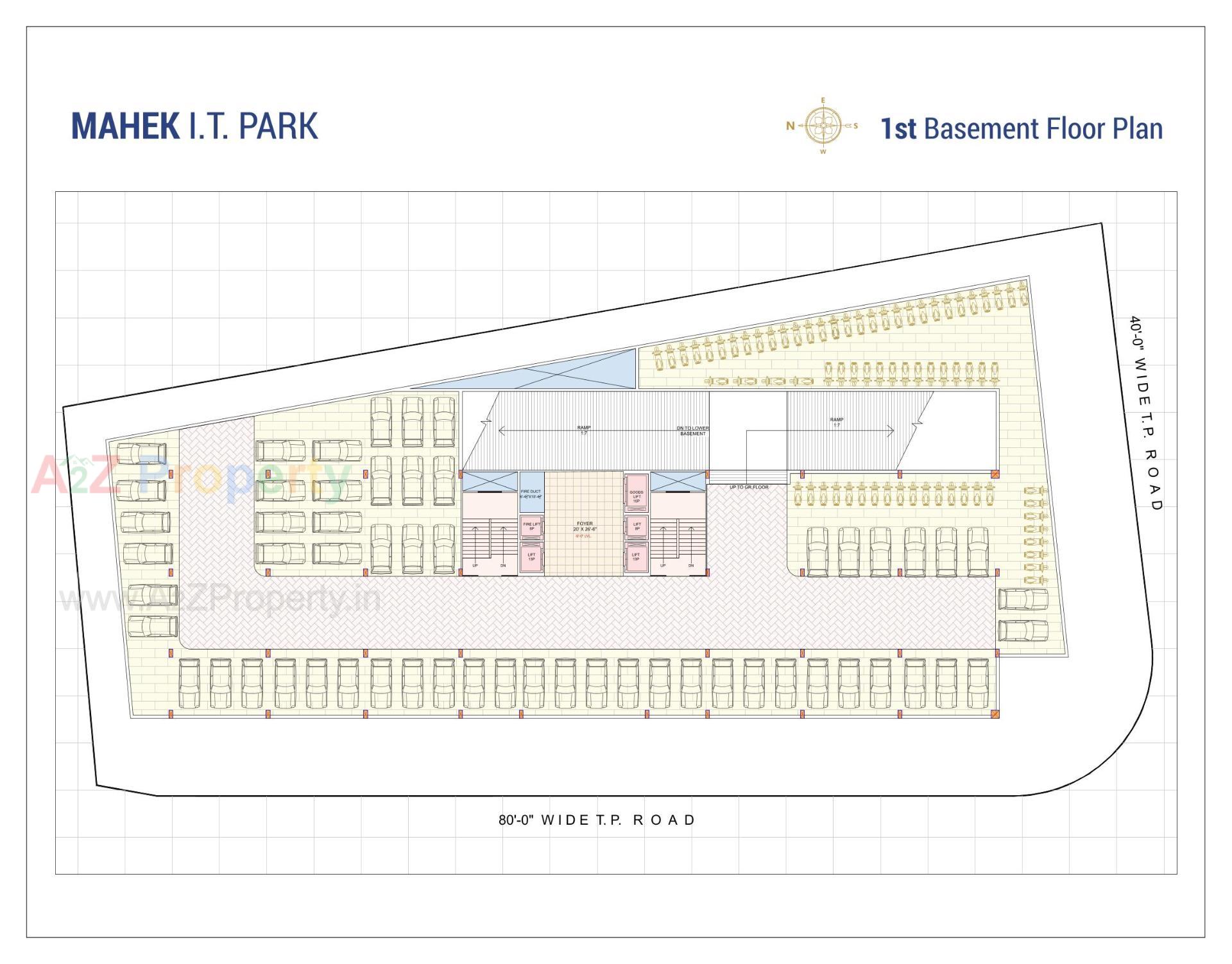 Layout of real estate project Mahek It Park located at Katargam, Surat, Gujarat