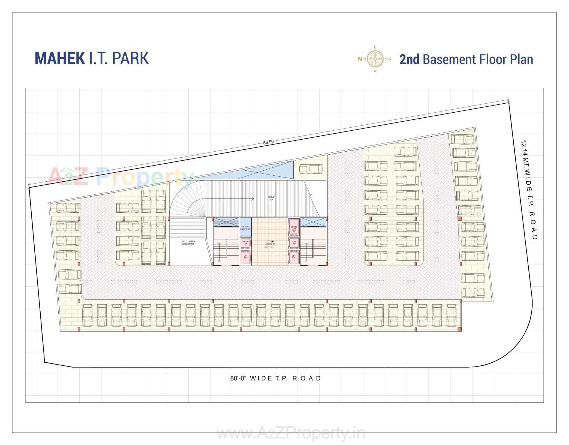 Layout of real estate project Mahek It Park located at Katargam, Surat, Gujarat