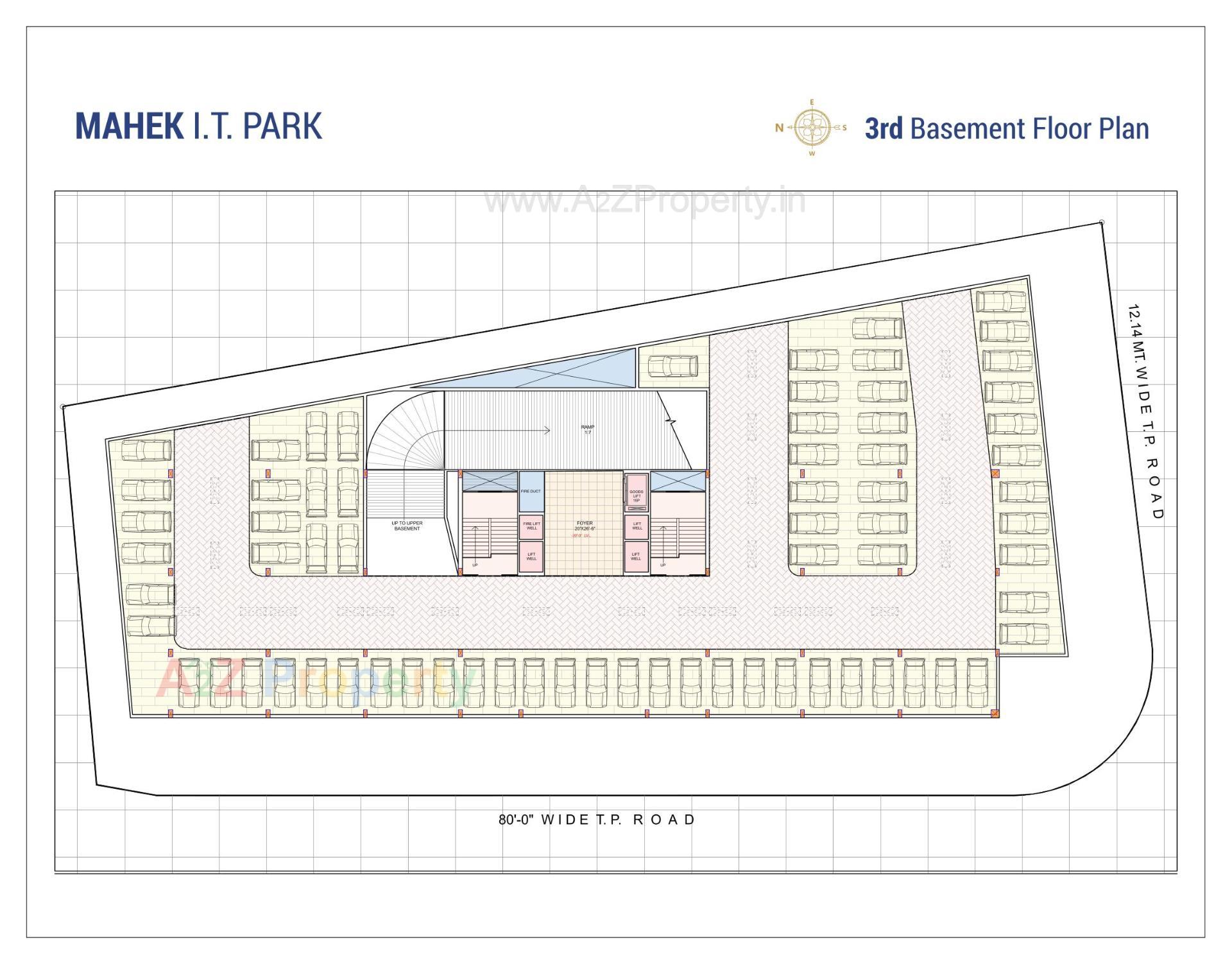 Layout of real estate project Mahek It Park located at Katargam, Surat, Gujarat