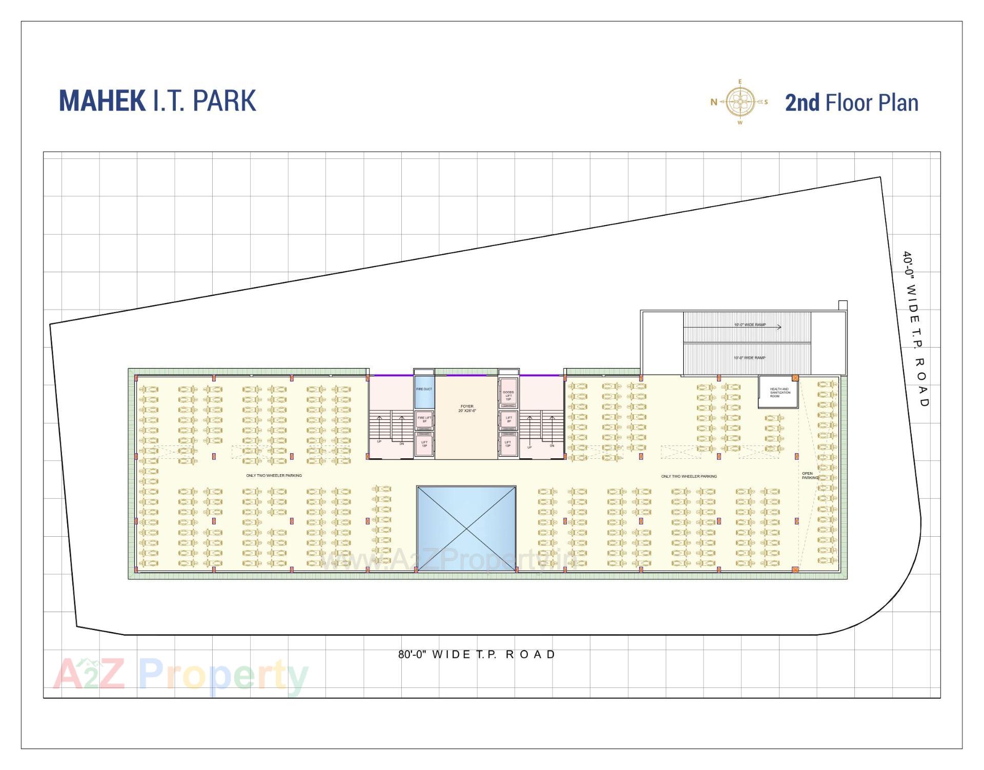 Layout of real estate project Mahek It Park located at Katargam, Surat, Gujarat