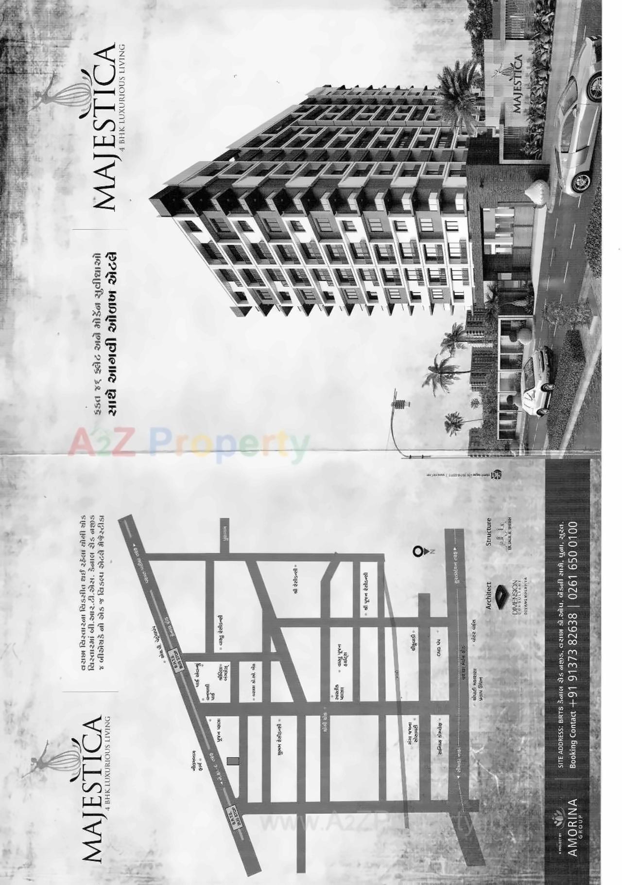 Layout of real estate project Majestica located at Puna, Surat, Gujarat