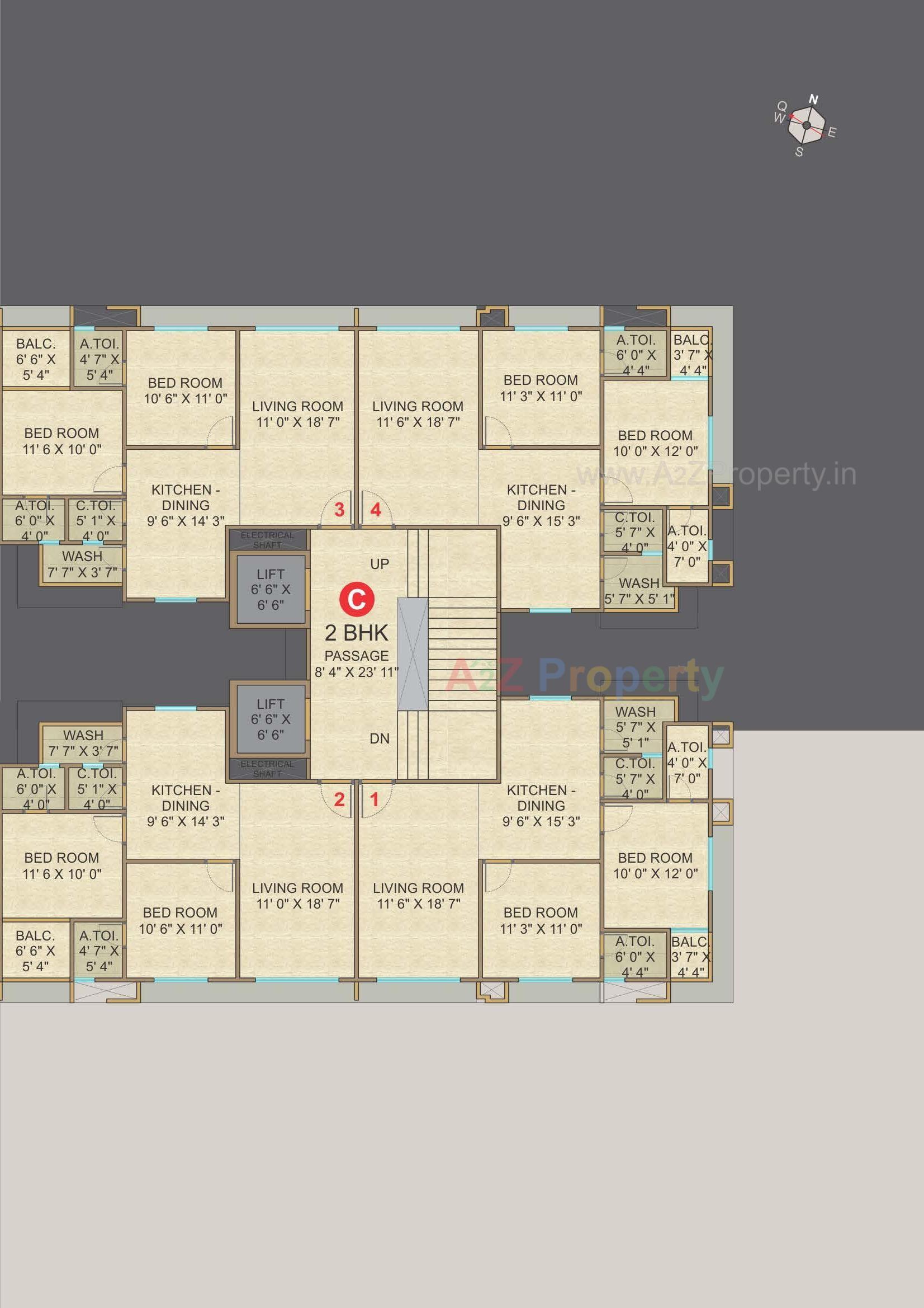 Layout of real estate project Malabar Plus located at Rander, Surat, Gujarat