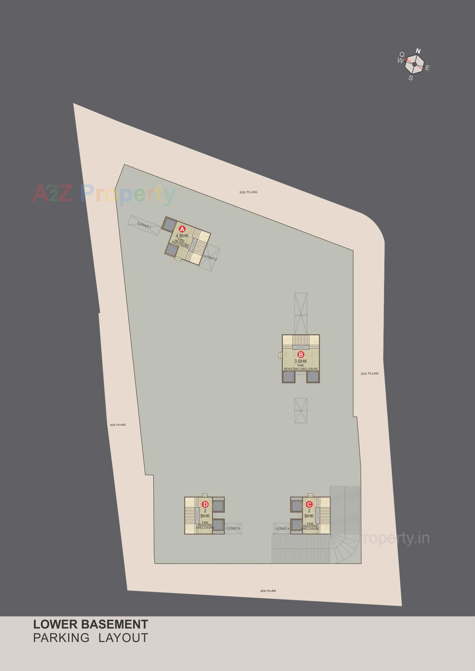 Layout of real estate project Malabar Plus located at Rander, Surat, Gujarat