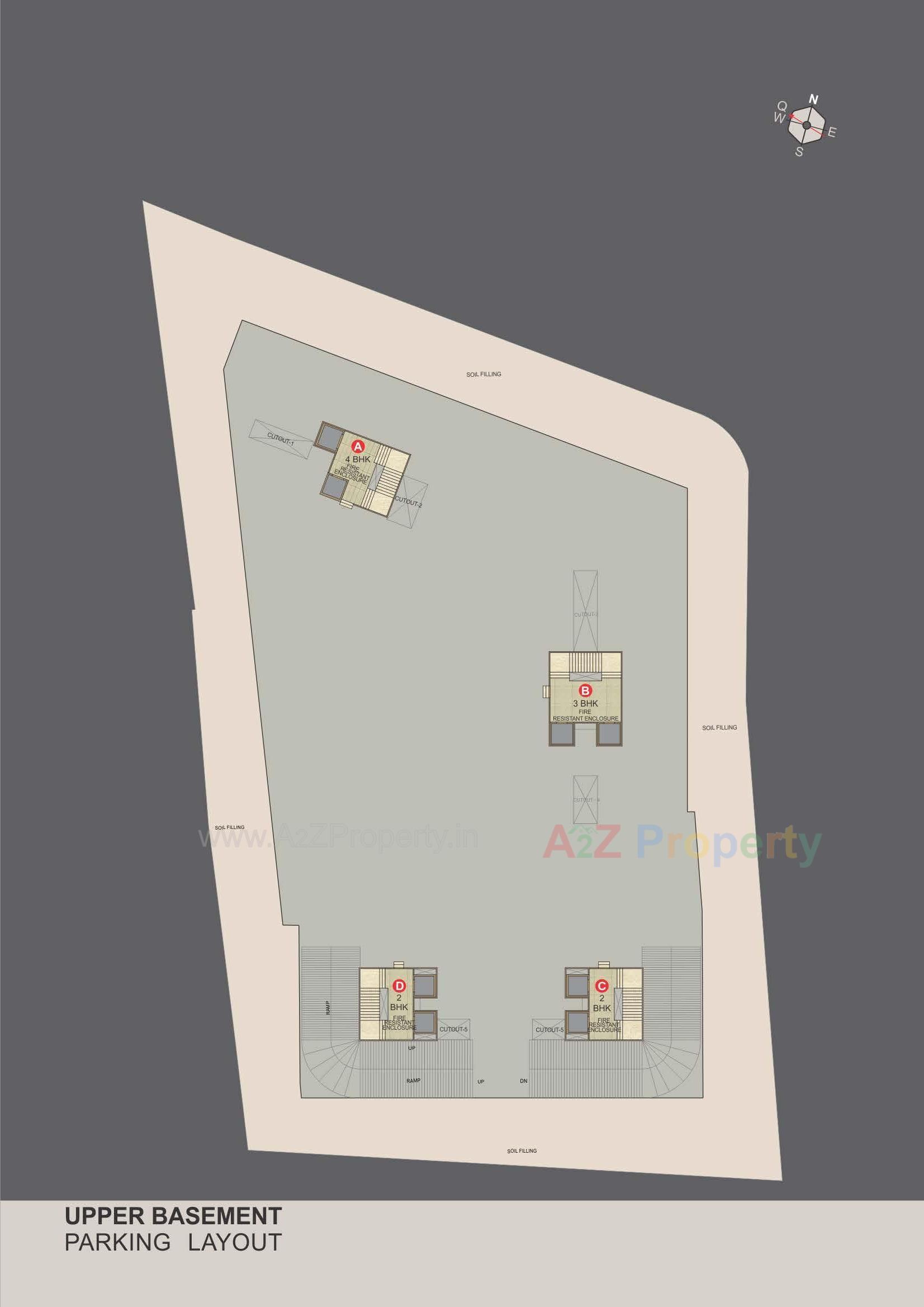 Layout of real estate project Malabar Plus located at Rander, Surat, Gujarat