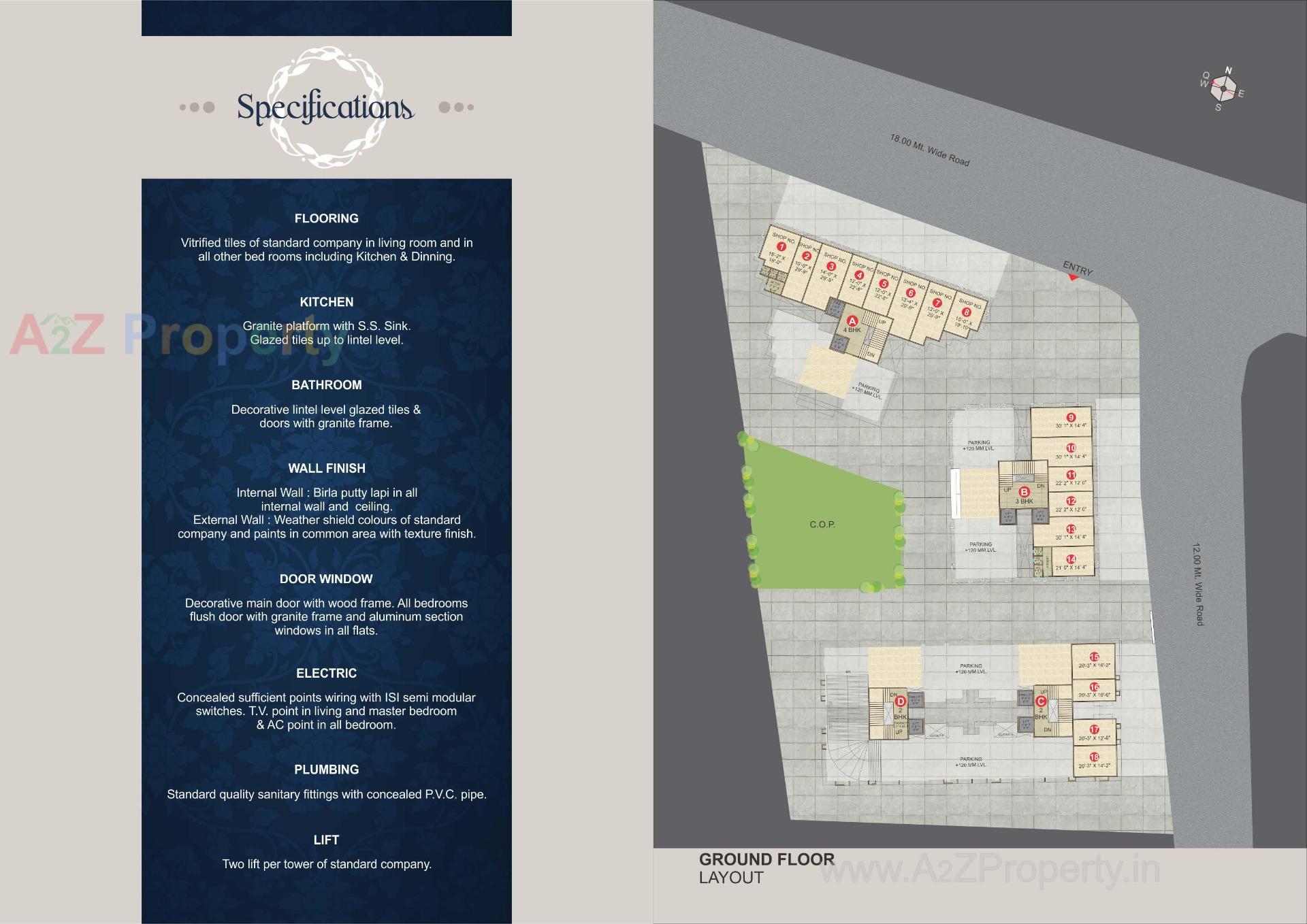  of real estate project Malabar Plus located at Rander, Surat, Gujarat