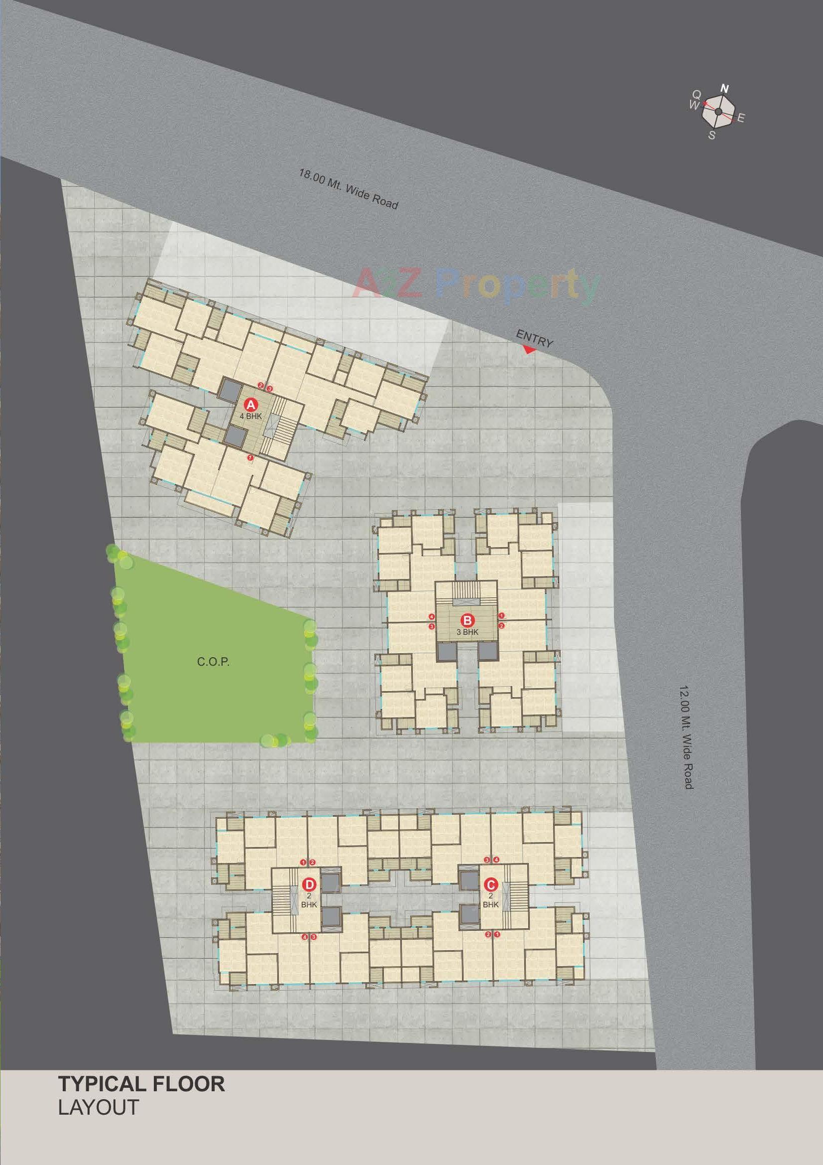 Layout of real estate project Malabar Plus located at Rander, Surat, Gujarat