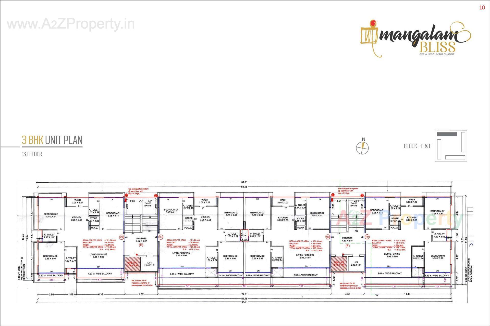 Layout of real estate project Mangalam Bliss located at Dumas, Surat, Gujarat