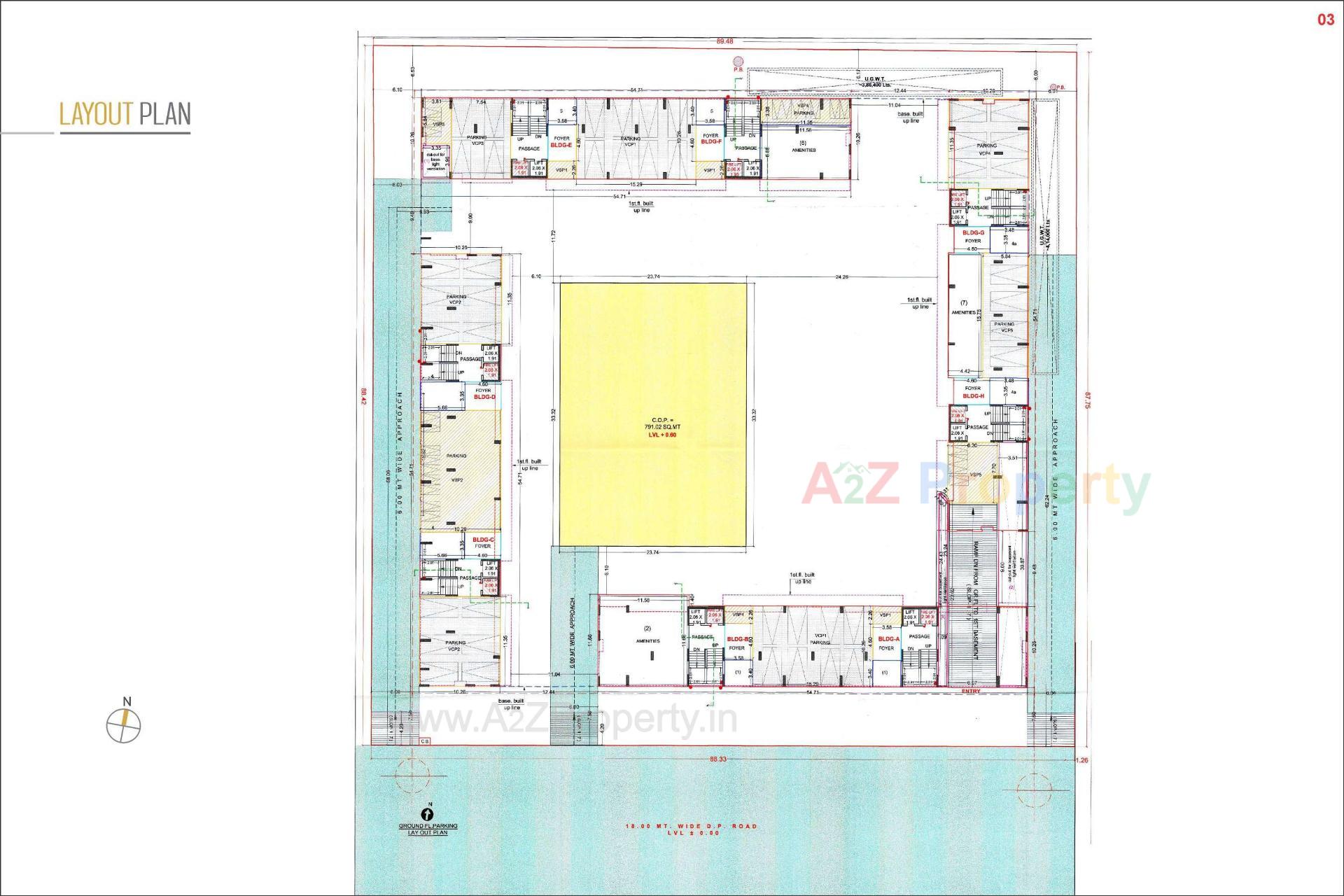 Layout of real estate project Mangalam Bliss located at Dumas, Surat, Gujarat