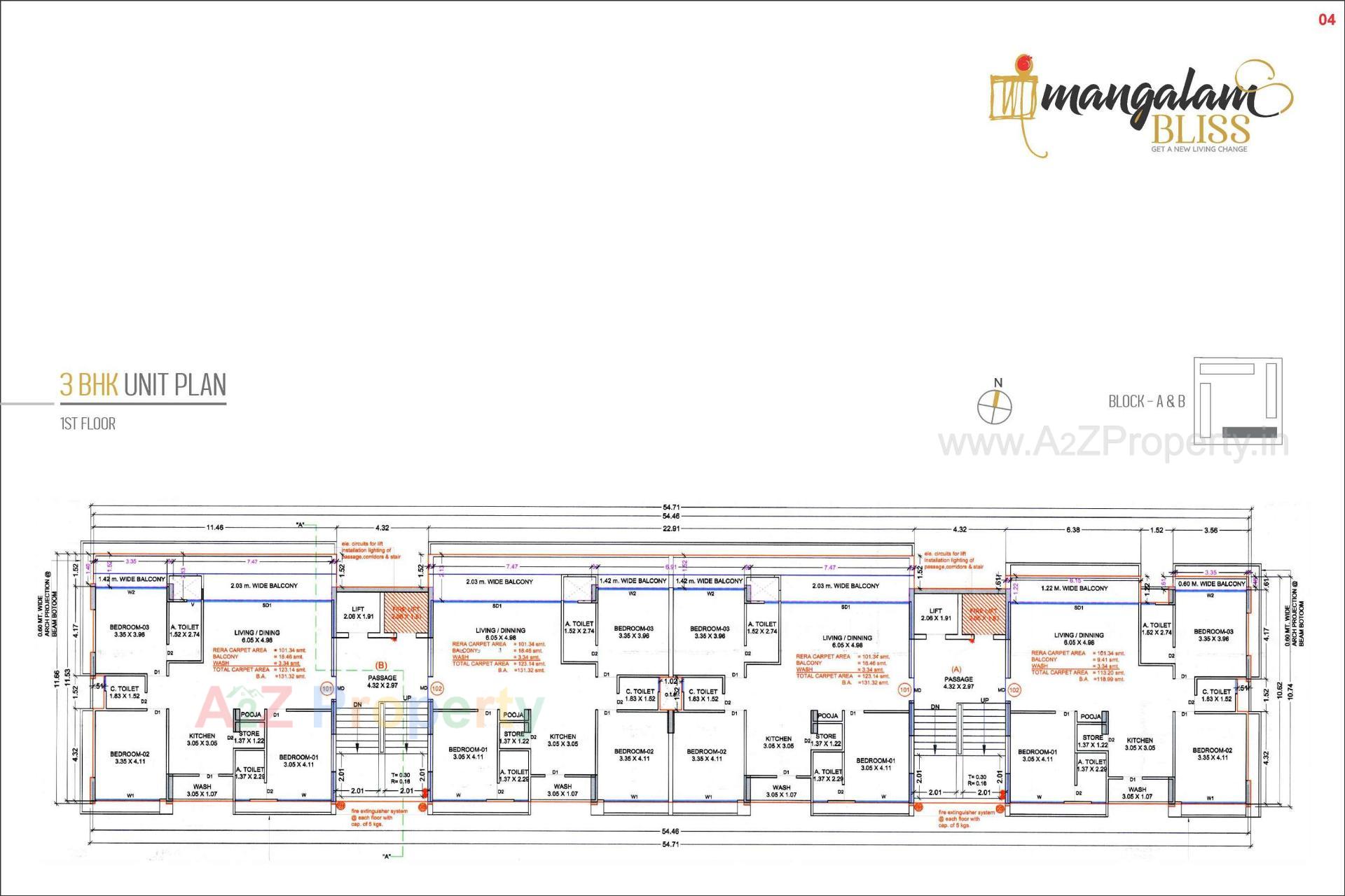 Layout of real estate project Mangalam Bliss located at Dumas, Surat, Gujarat