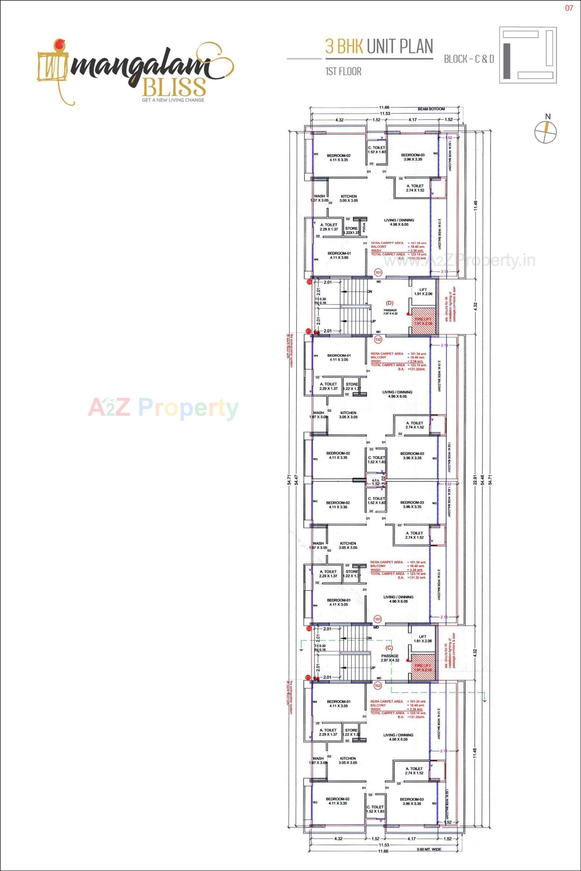 Layout of real estate project Mangalam Bliss located at Dumas, Surat, Gujarat