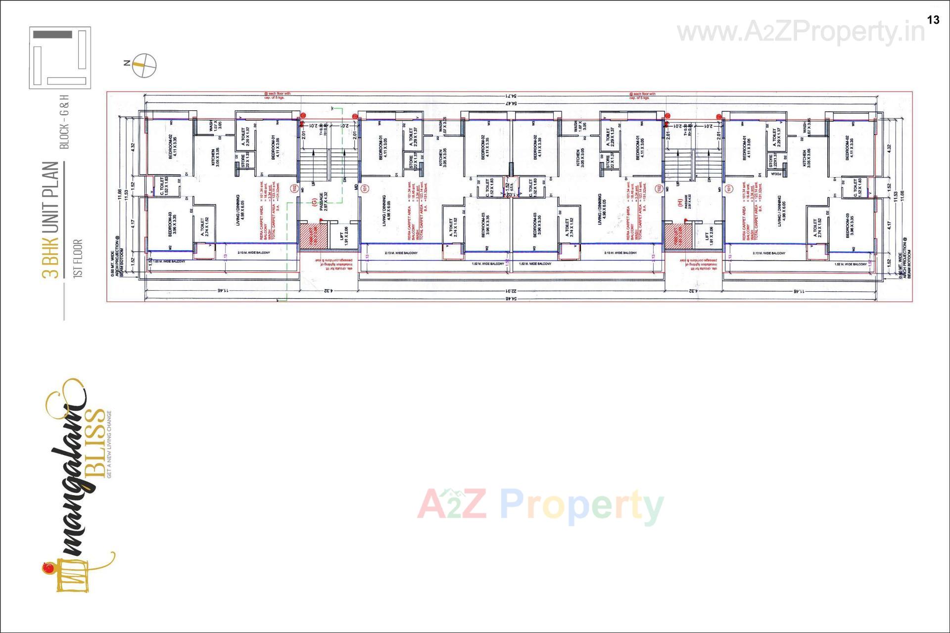 Layout of real estate project Mangalam Bliss located at Dumas, Surat, Gujarat
