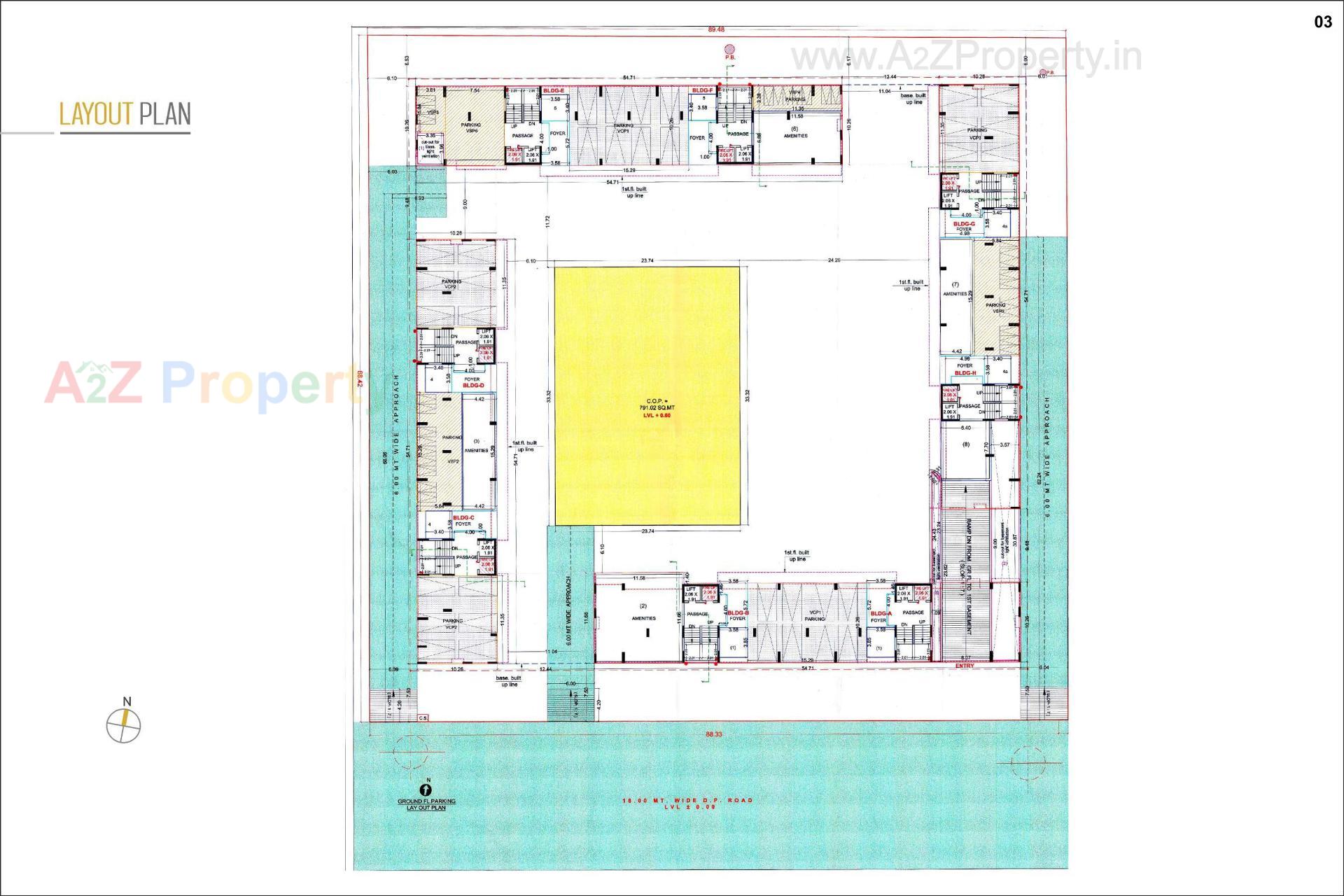Layout of real estate project Mangalam Bliss located at Dumas, Surat, Gujarat