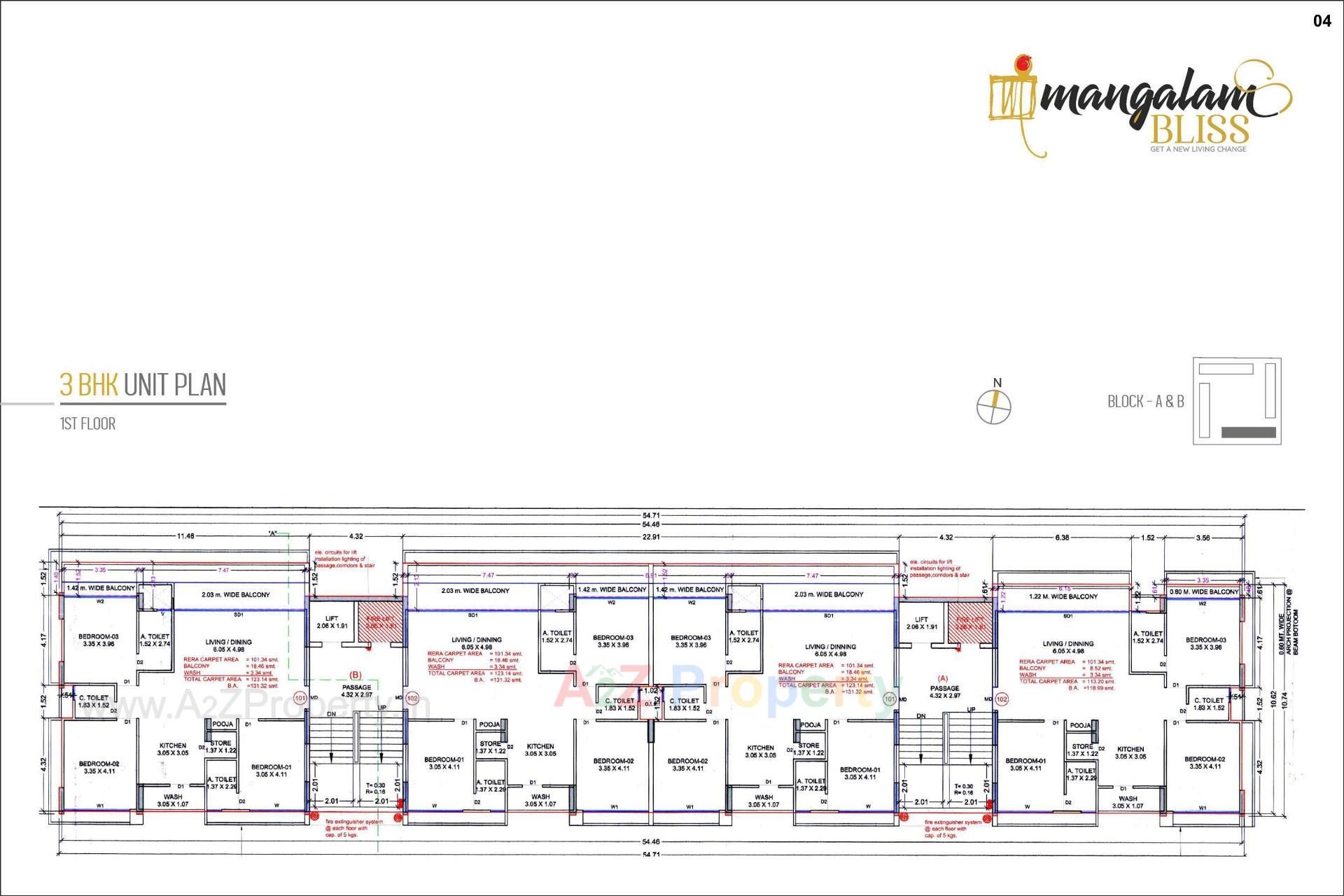 Layout of real estate project Mangalam Bliss located at Dumas, Surat, Gujarat