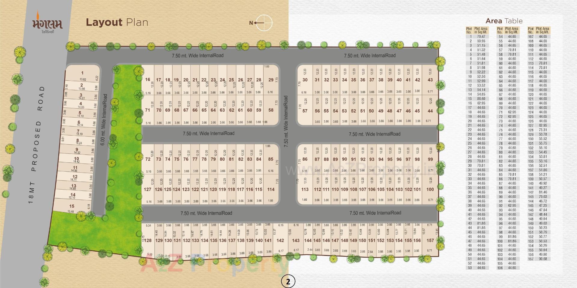 Layout of real estate project Mangalam Residency located at Sania-kande, Surat, Gujarat