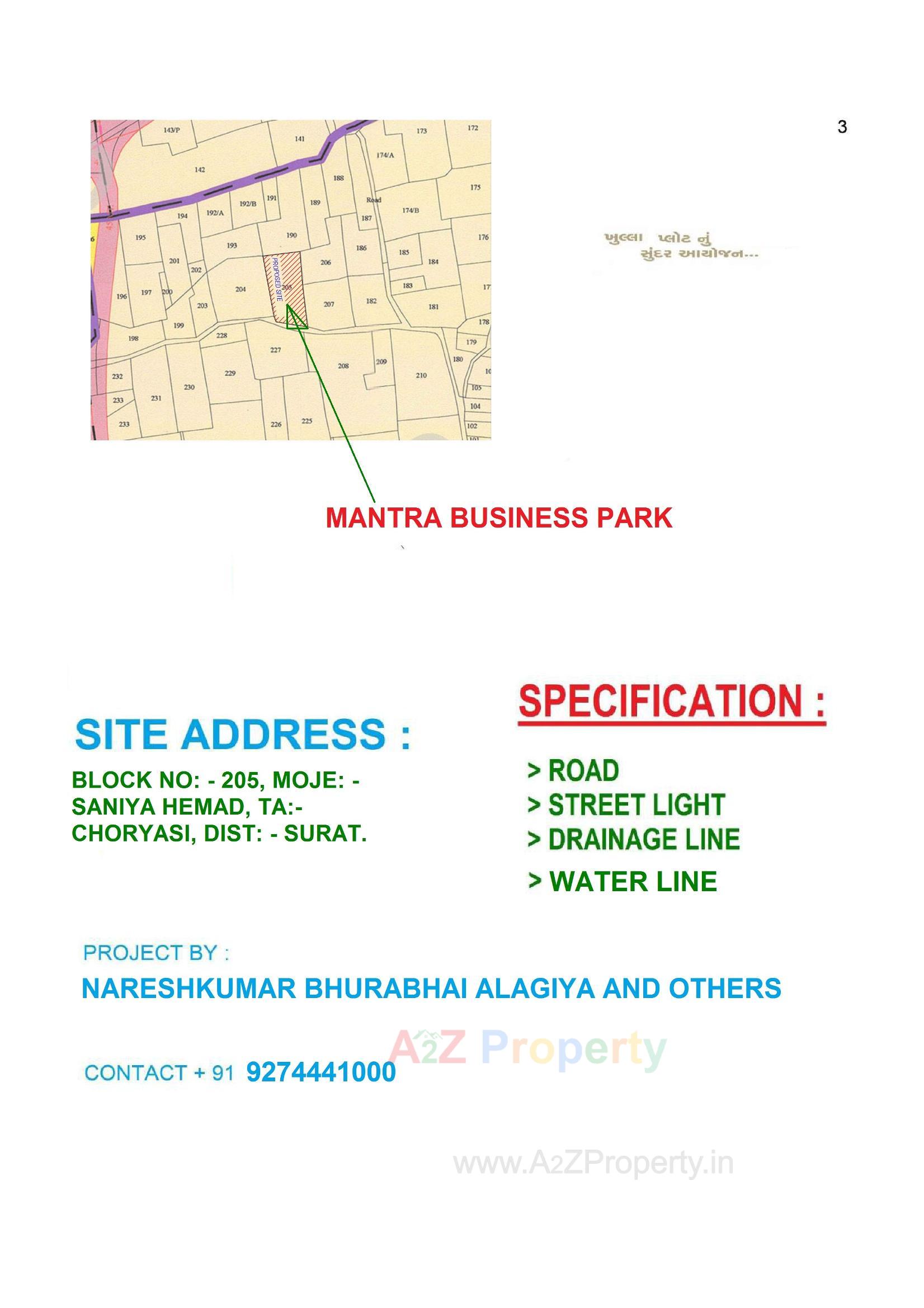  of real estate project Mantra Business Park located at Saniya Hemad, Surat, Gujarat