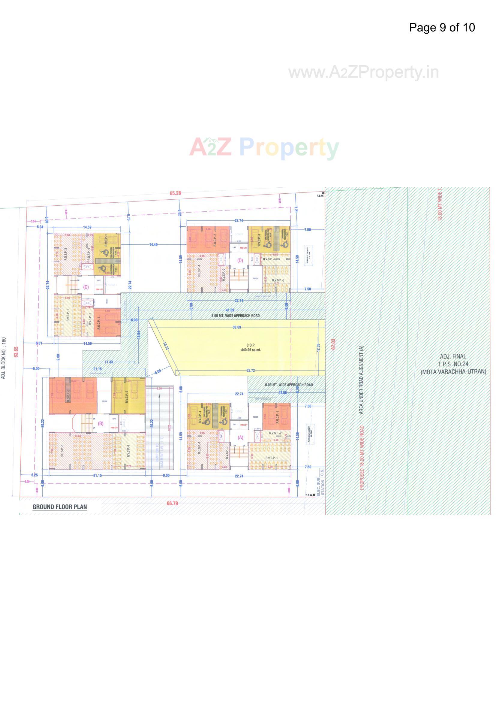 Layout of real estate project Mantra Dream Homes located at Kosad, Surat, Gujarat