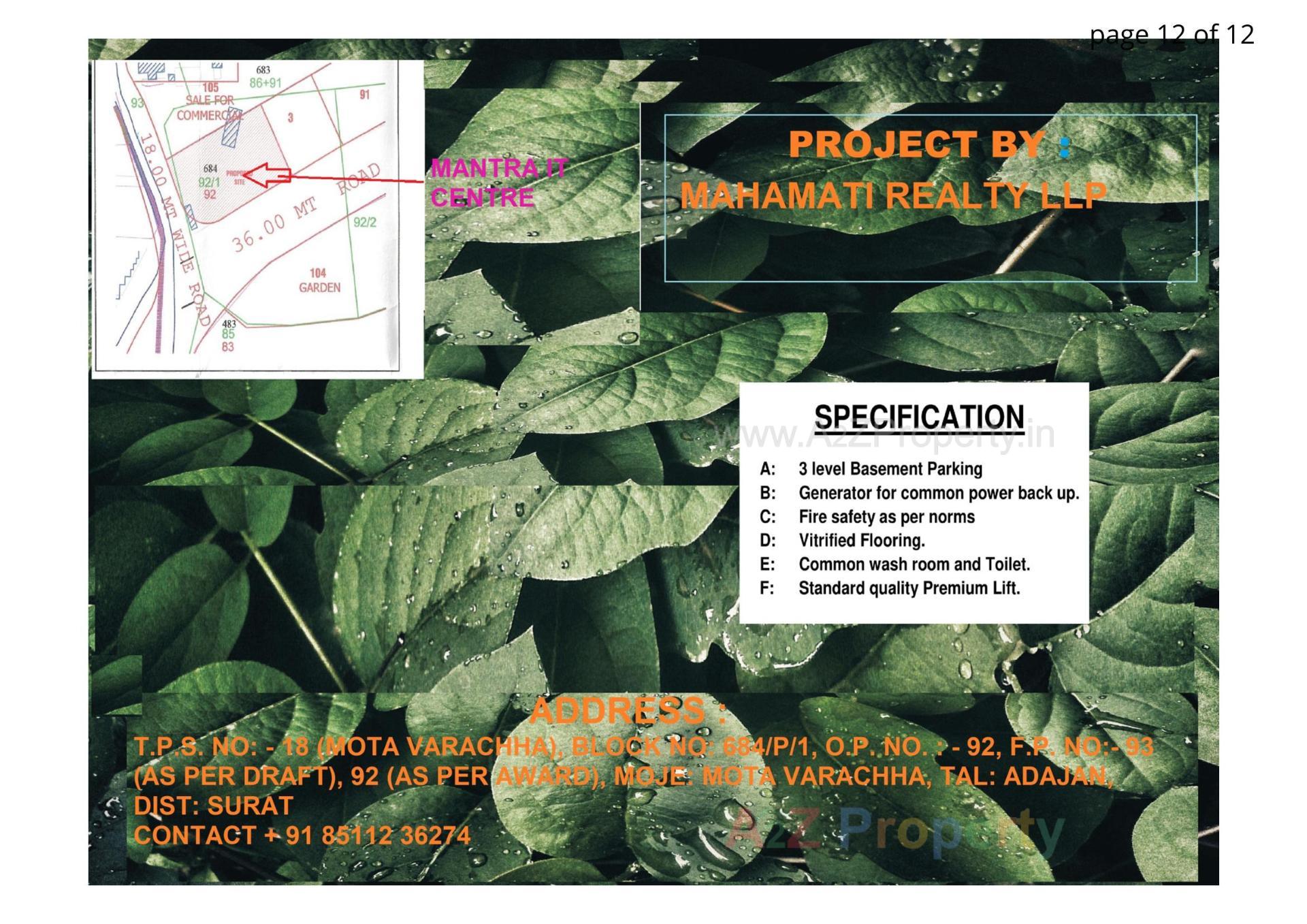  of real estate project Mantra It Center located at Mota Varachha, Surat, Gujarat