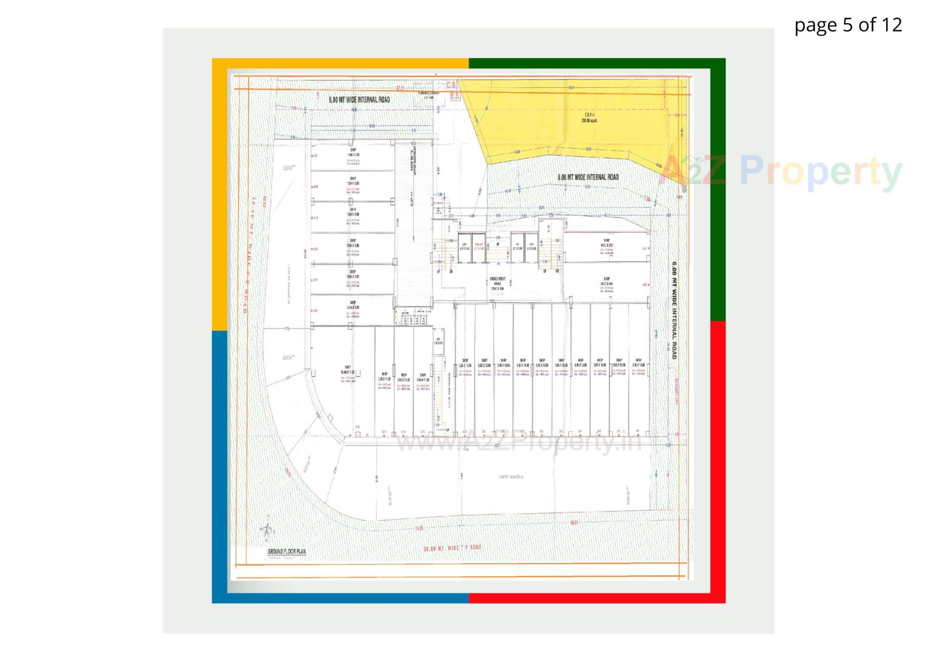 Layout of real estate project Mantra It Center located at Mota Varachha, Surat, Gujarat