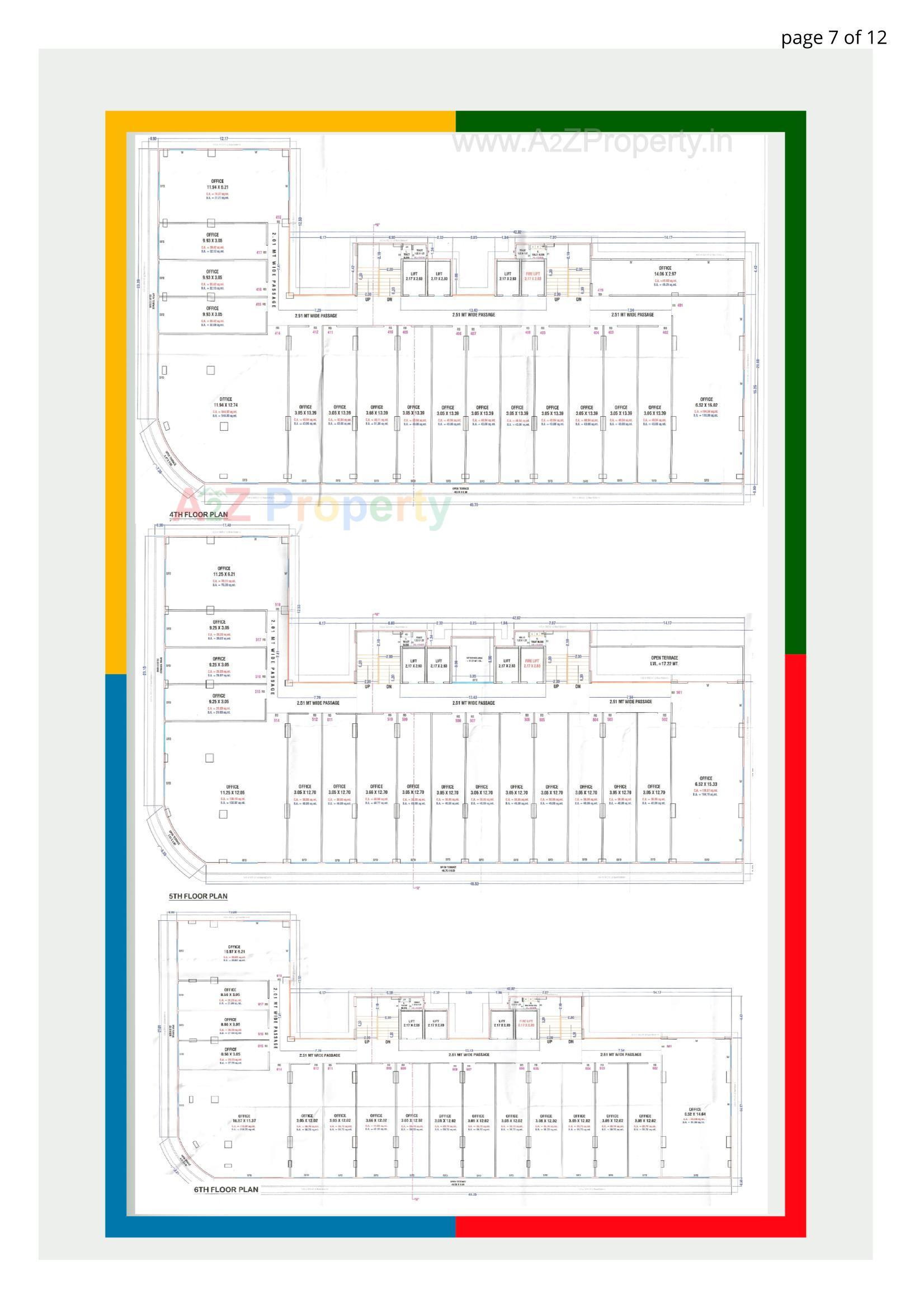 Layout of real estate project Mantra It Center located at Mota Varachha, Surat, Gujarat
