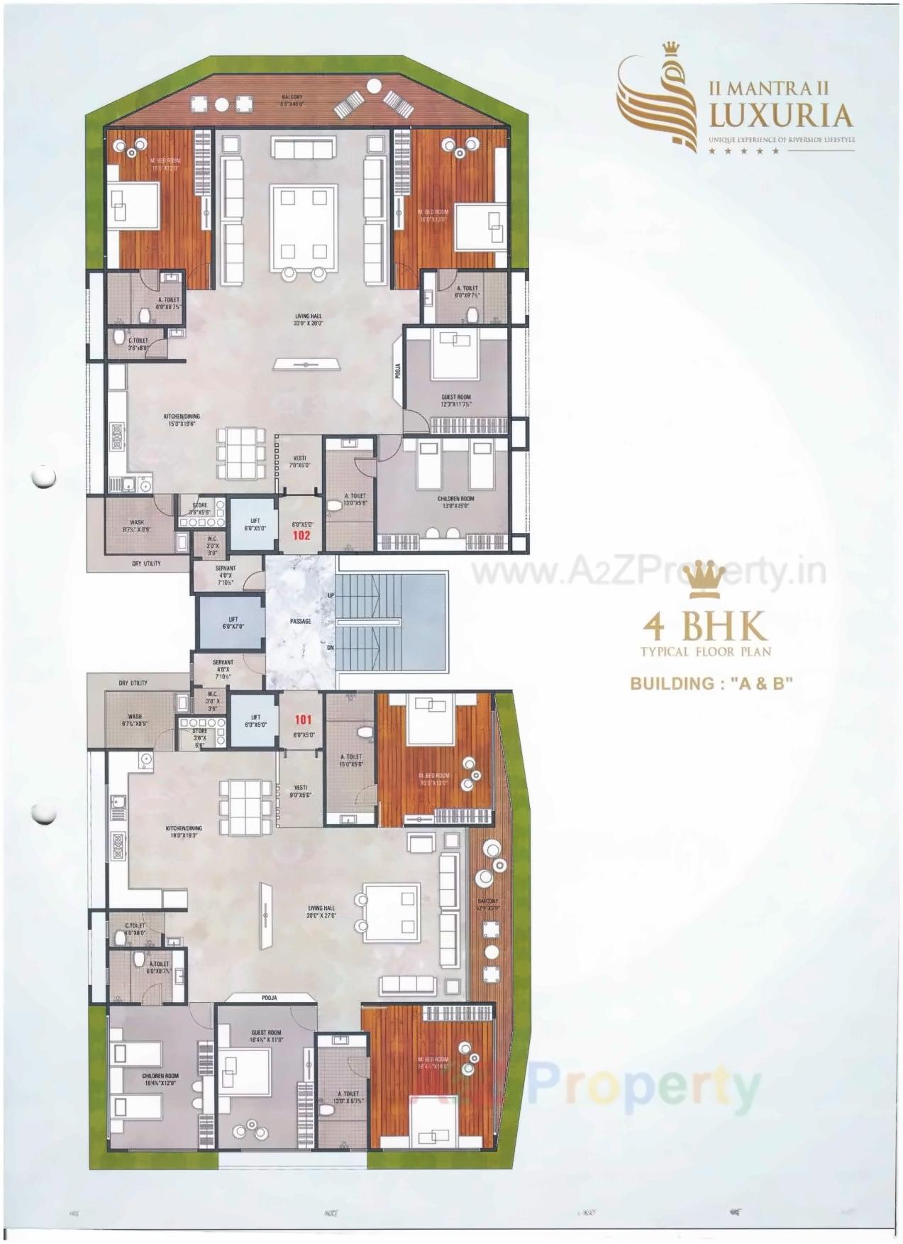 Layout of real estate project Mantra Luxuria located at Varachha, Surat, Gujarat