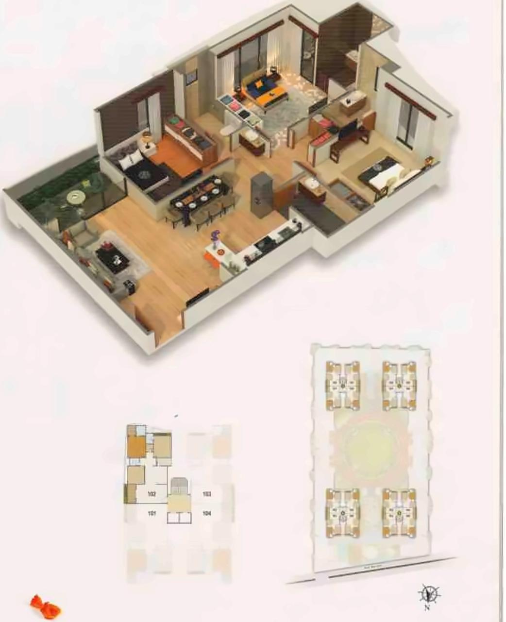 Layout of real estate project Marigold Cresta located at Sarthana, Surat, Gujarat