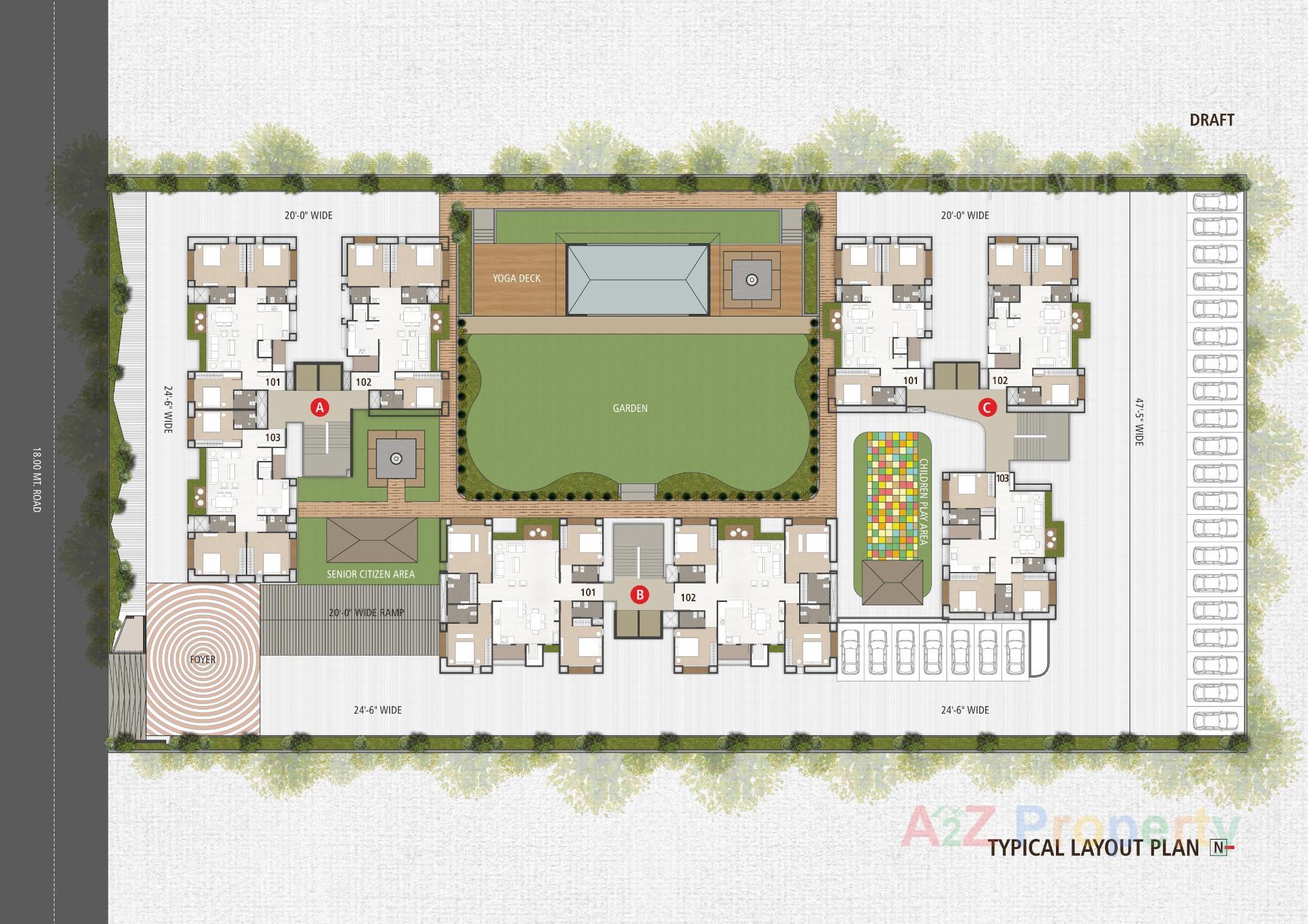 Layout of real estate project Martand Hills located at Surat, Surat, Gujarat