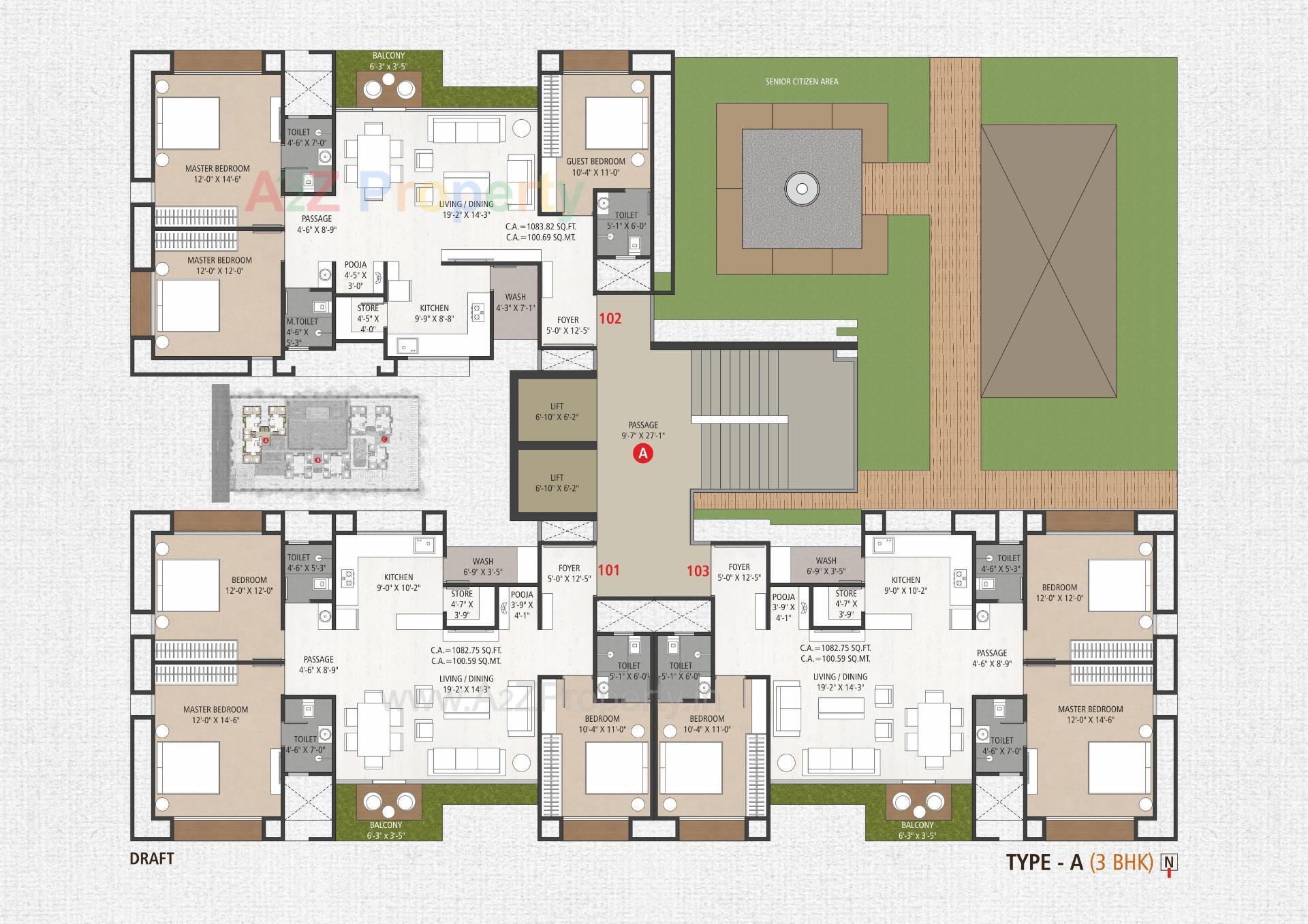Layout of real estate project Martand Hills located at Surat, Surat, Gujarat